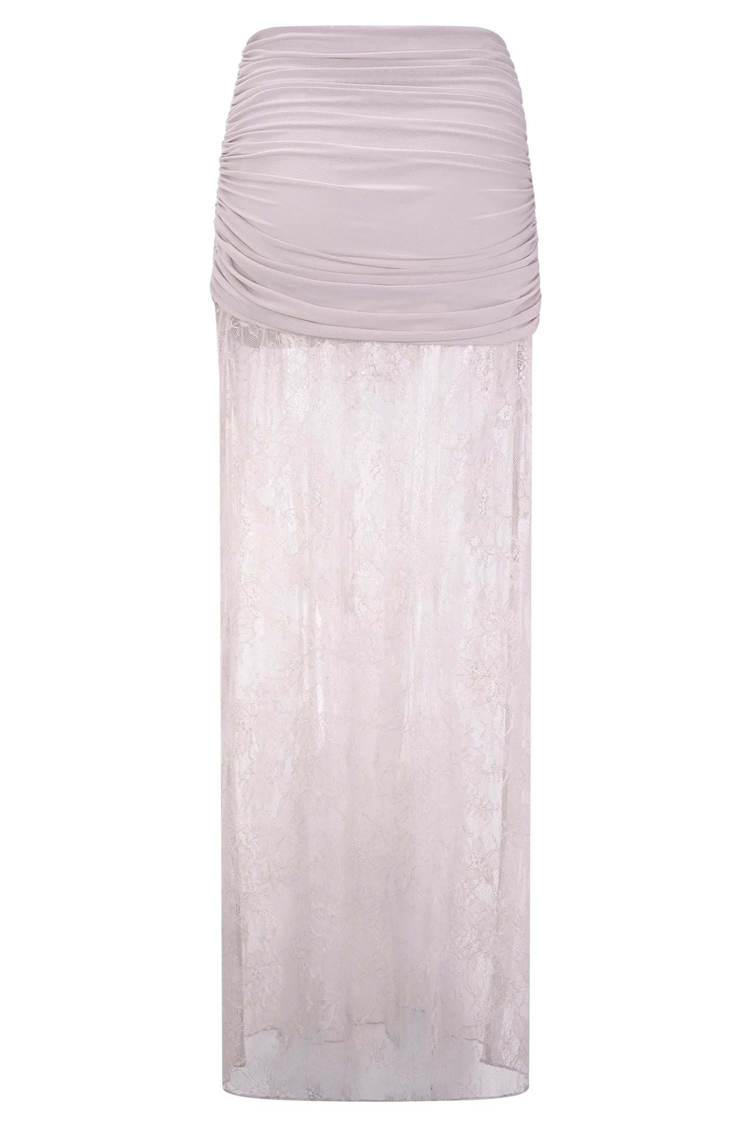 Guinevere Lace And Mesh Maxi Skirt - Lilac - Image 6