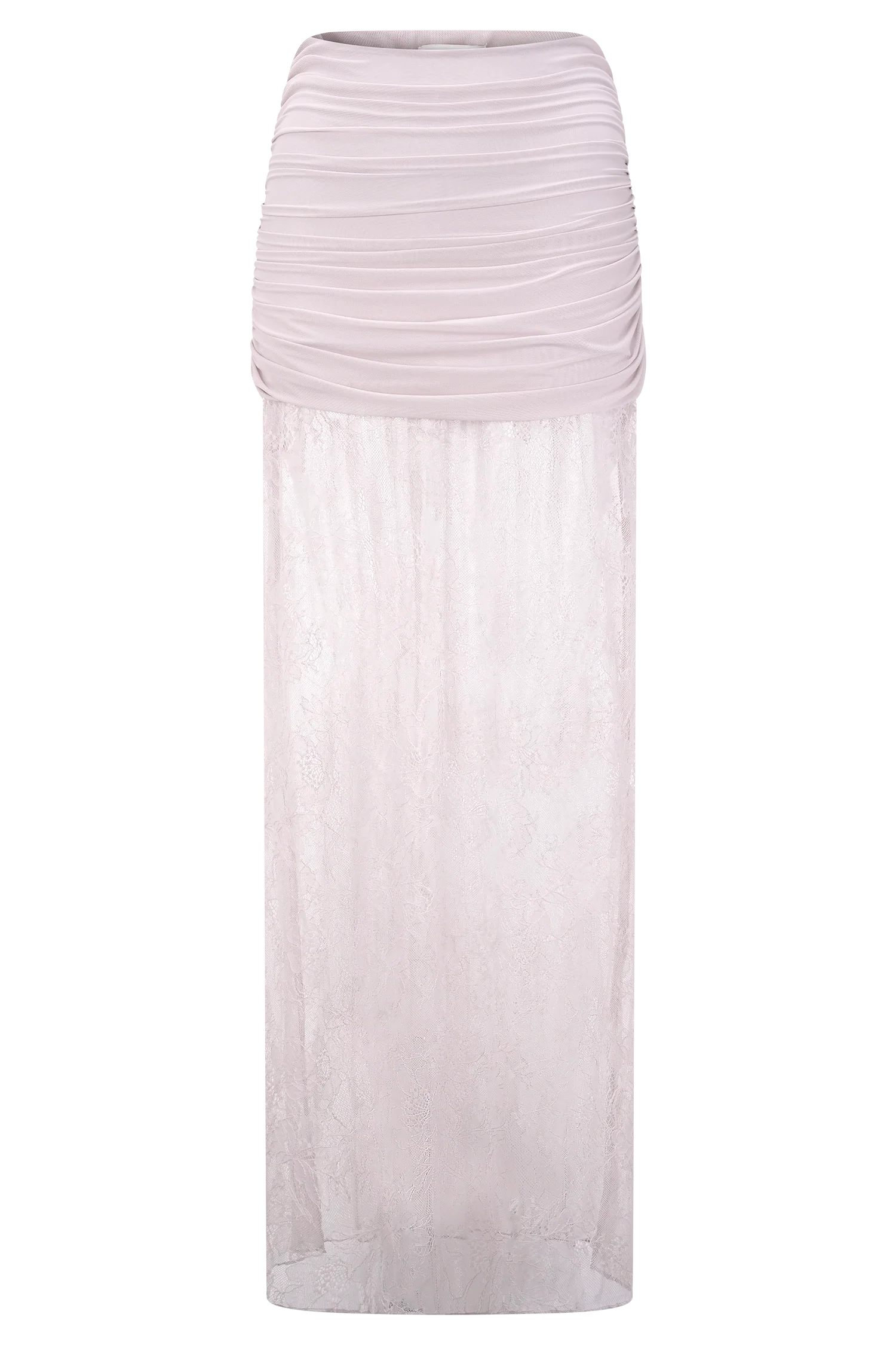 Guinevere Lace And Mesh Maxi Skirt - Lilac - Image 7