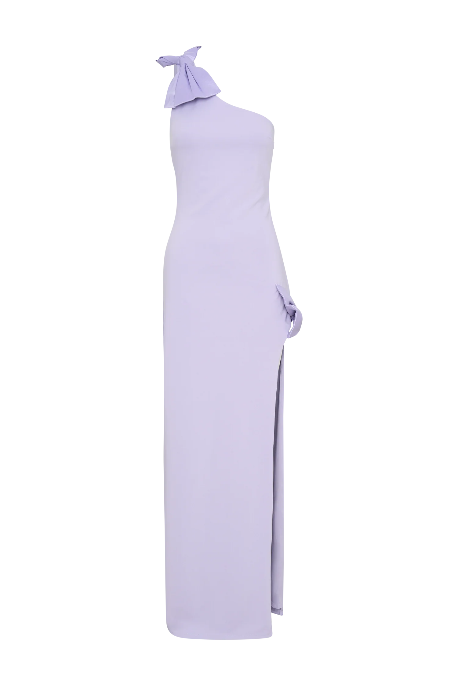 Hallie One Shoulder Bow Maxi Dress - Lilac - Image 7