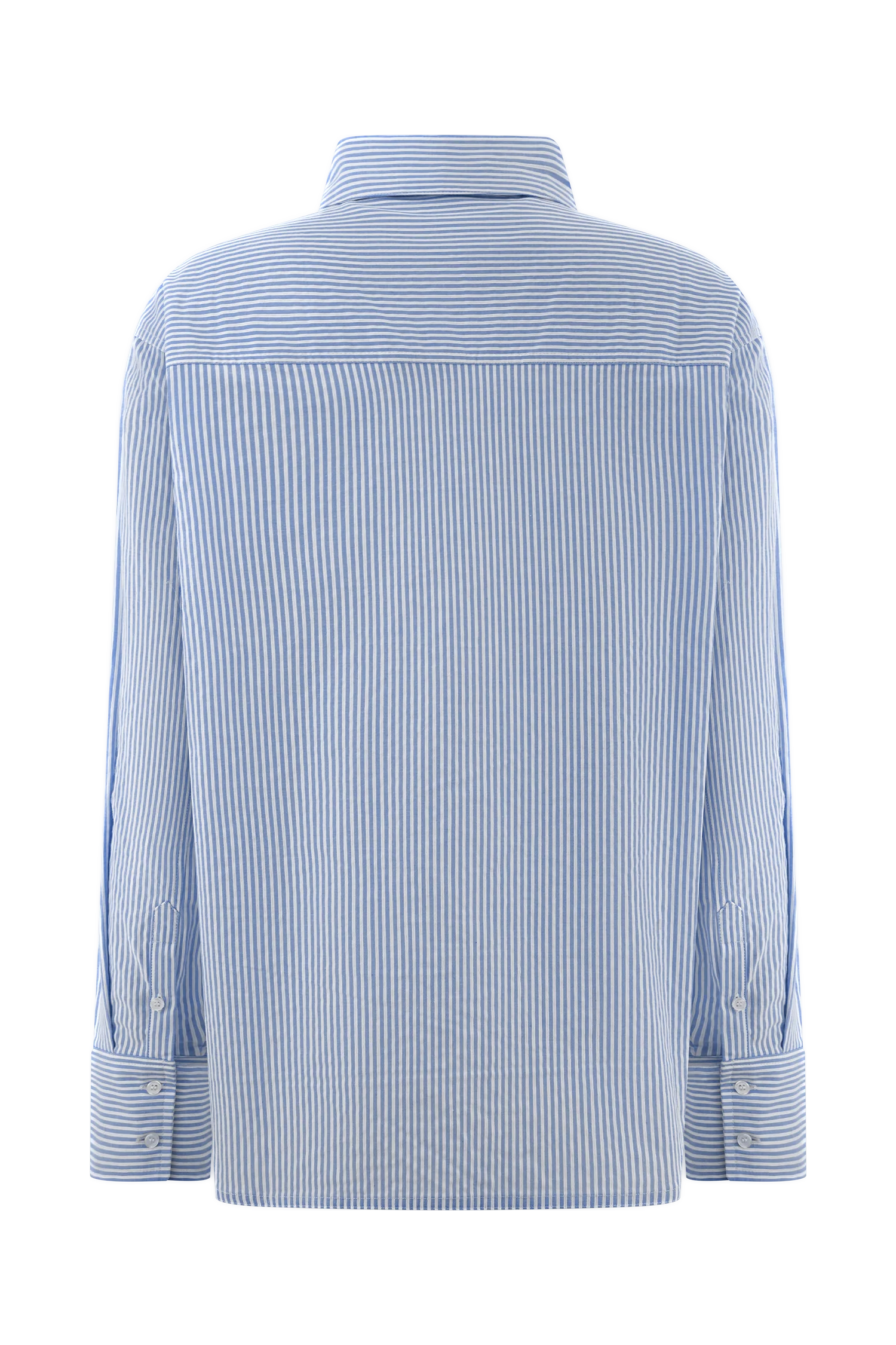 Hansen Oversized Shirt - Blue Pinstripe - Image 10