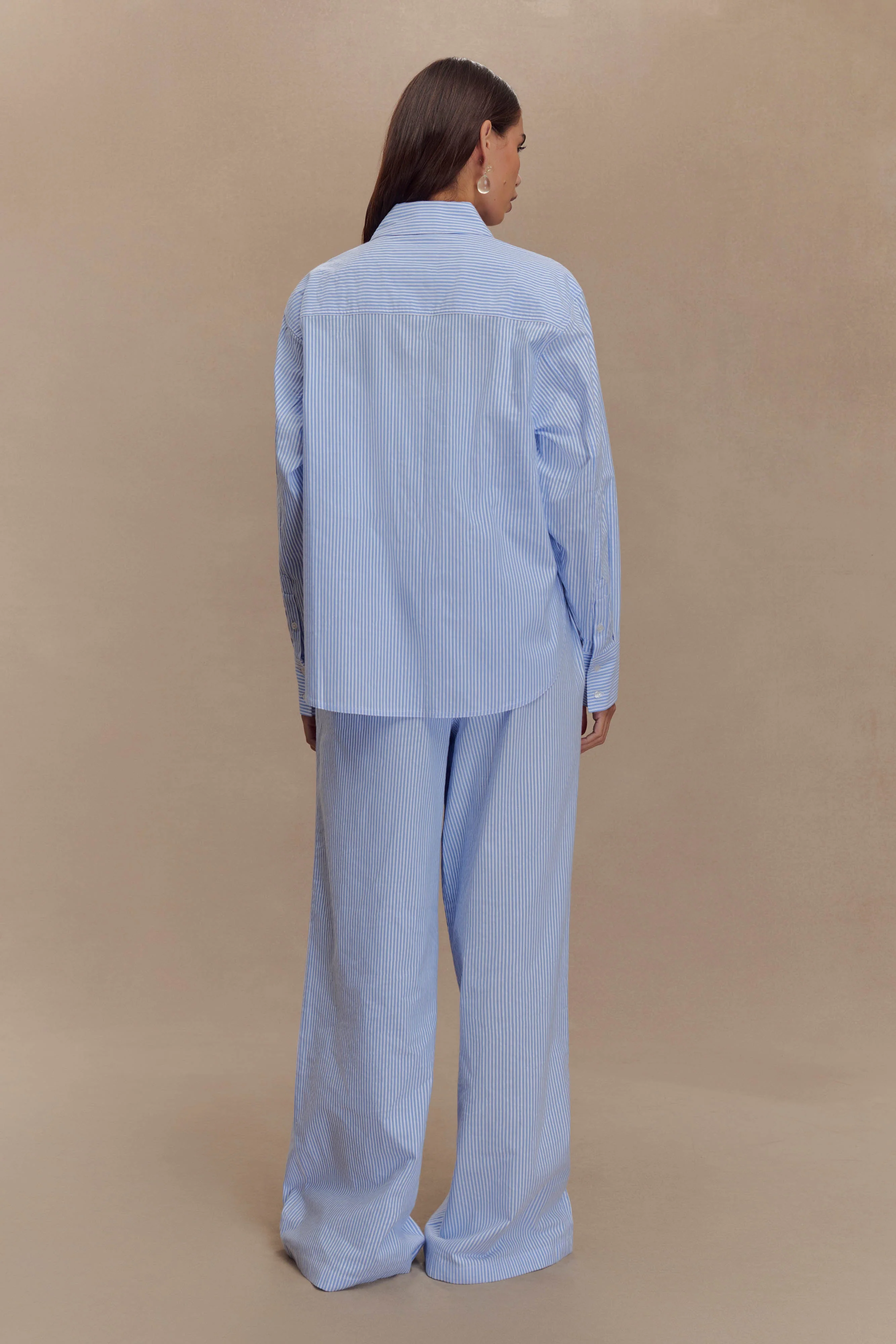 Hansen Oversized Shirt - Blue Pinstripe - Image 6
