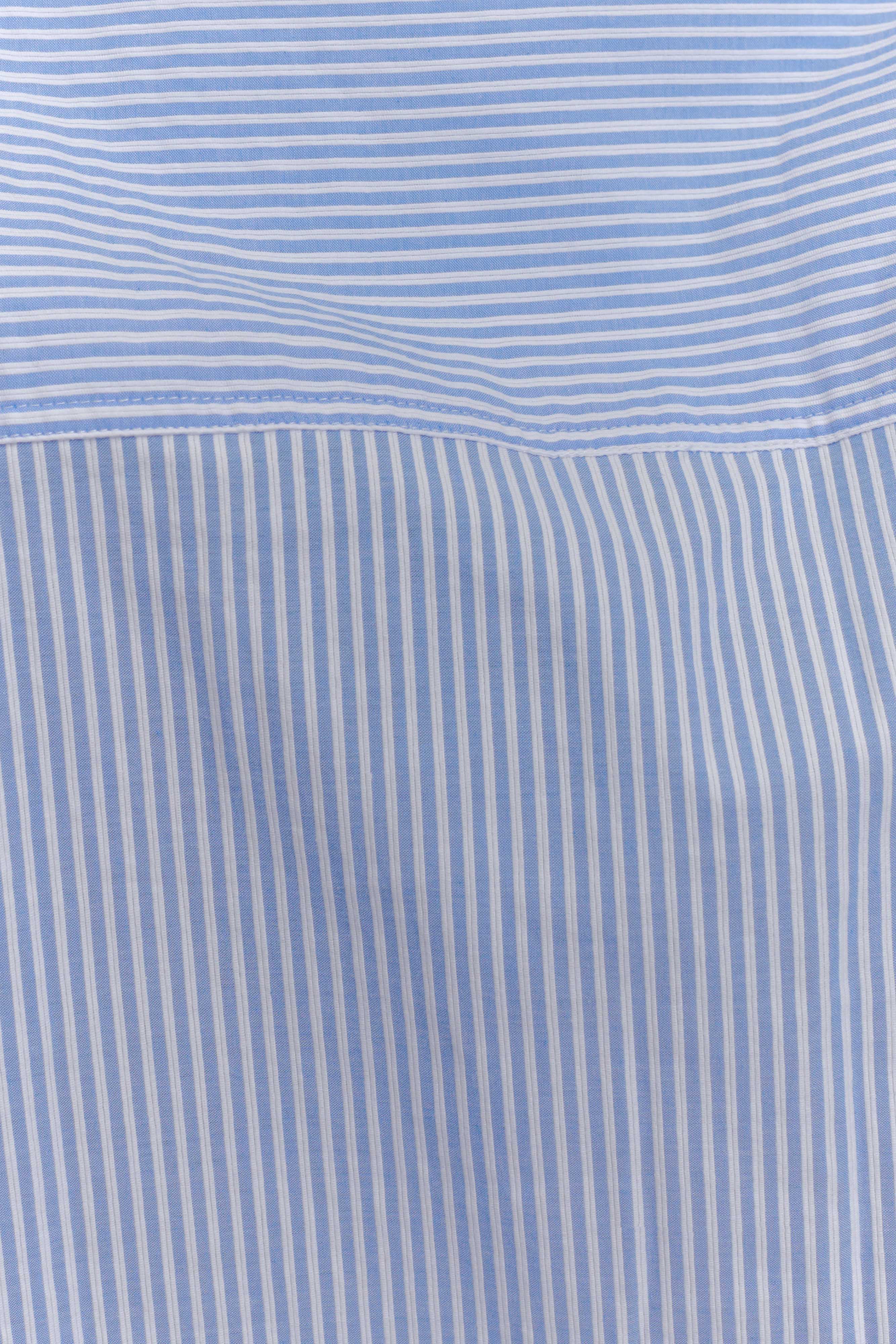 Hansen Oversized Shirt - Blue Pinstripe - Image 9