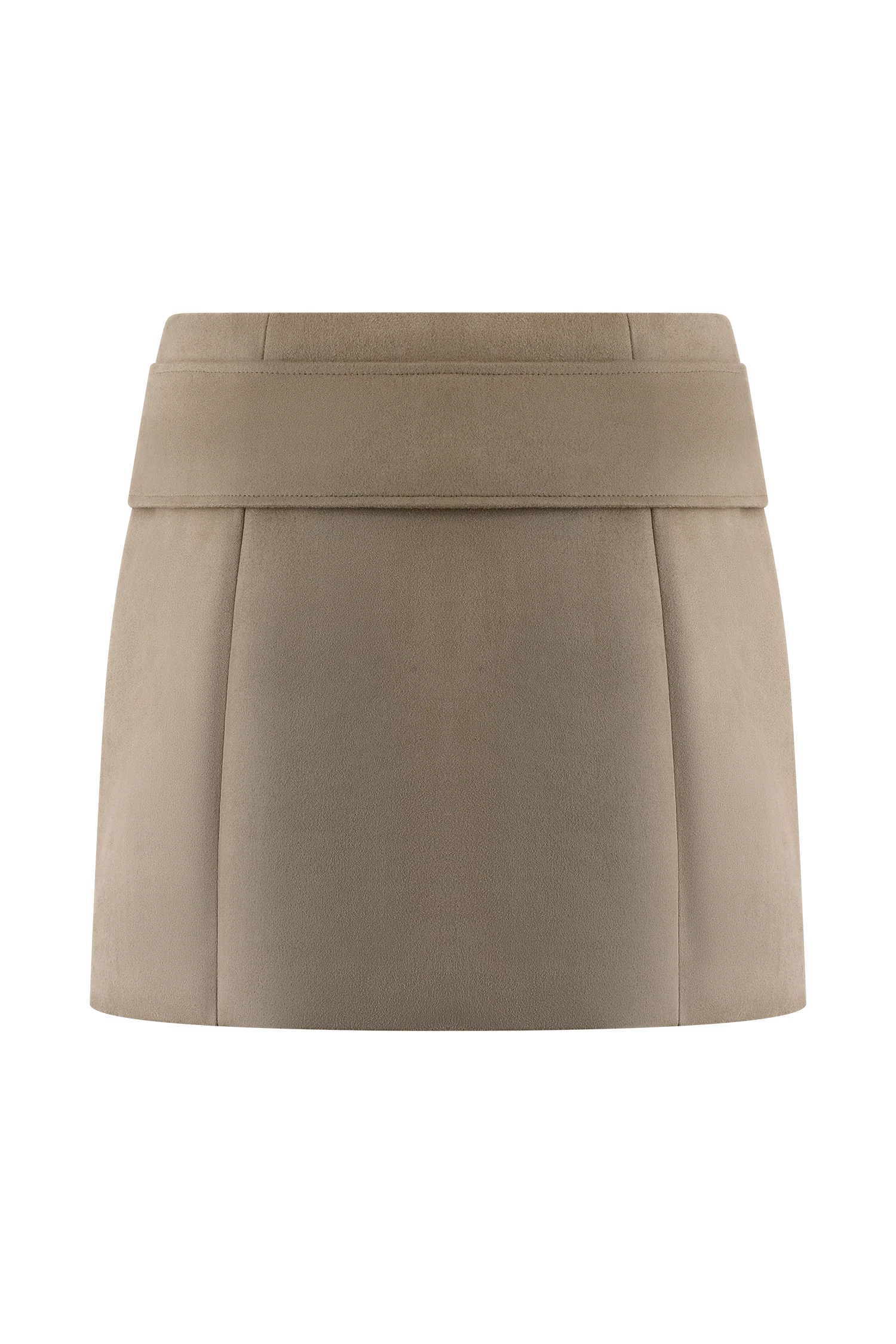 Hayes Faux Suede Belted Mini Skirt - Sand - Image 8