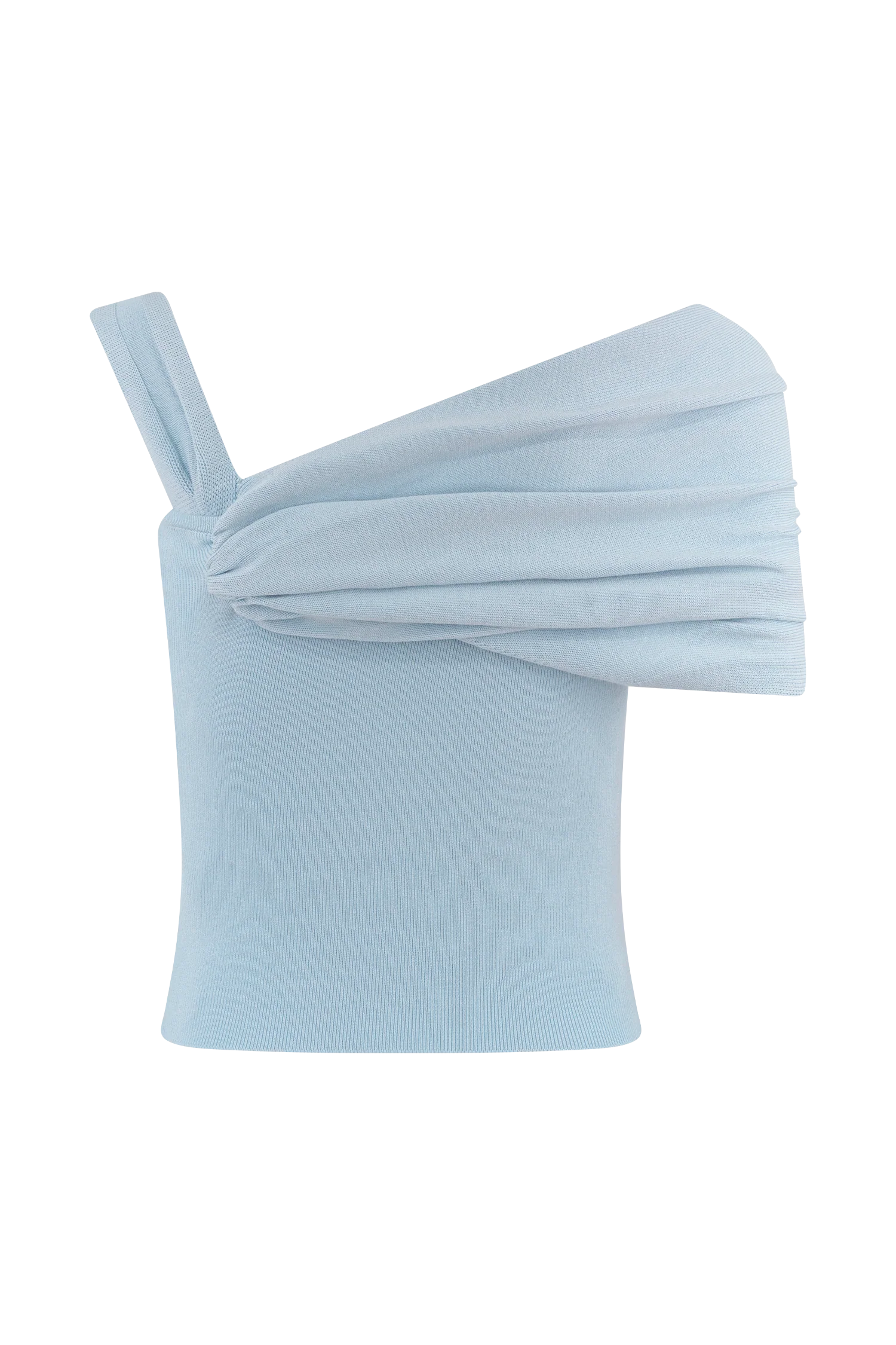 Irene Gathered Knit Top - Blue - Image 8