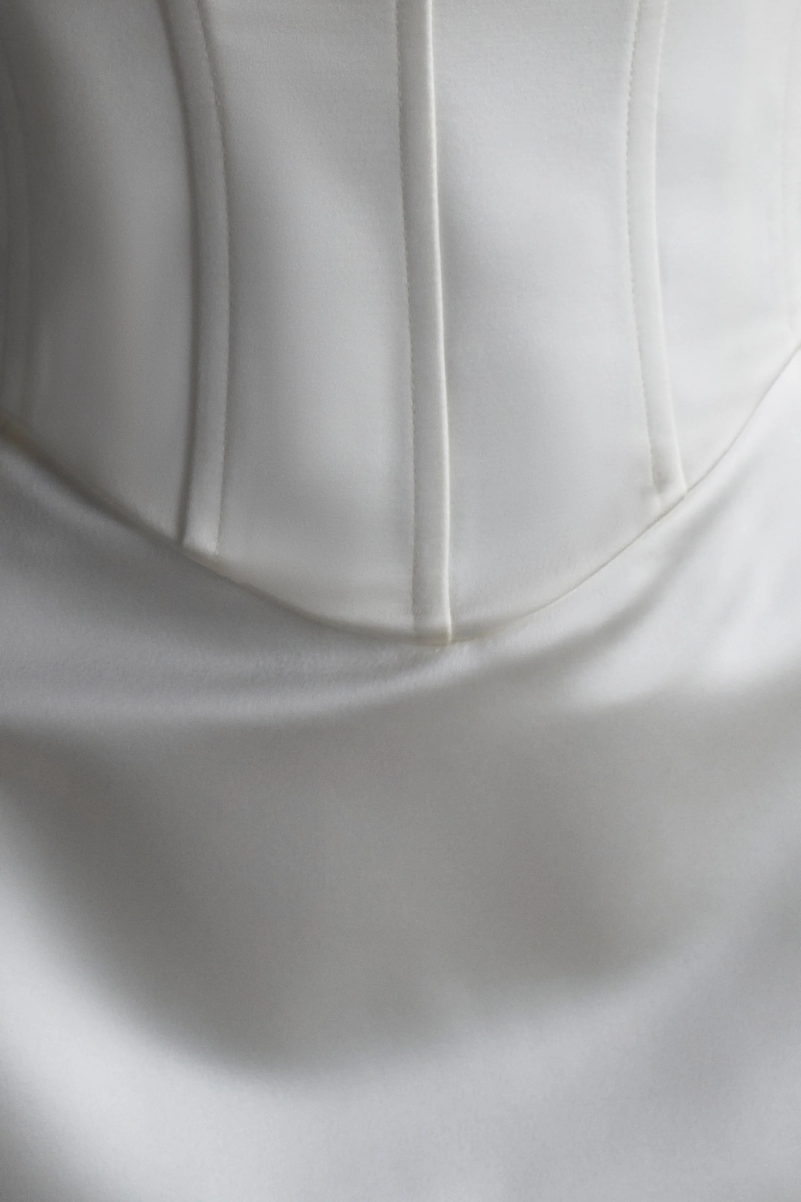 Isabel Satin Corset Mini Dress - White - Image 3