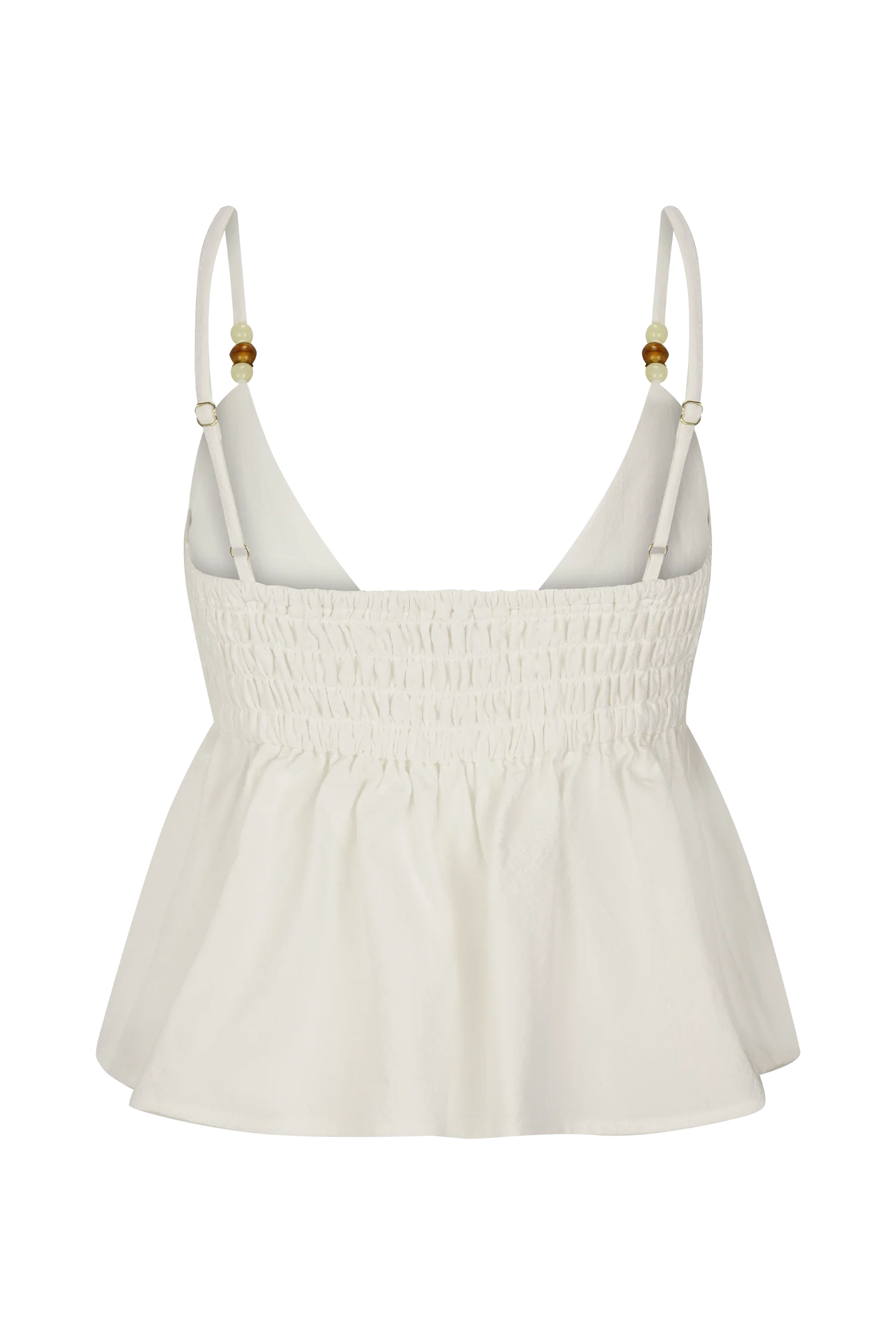 Janayia Cotton Beaded Top - White - Image 8