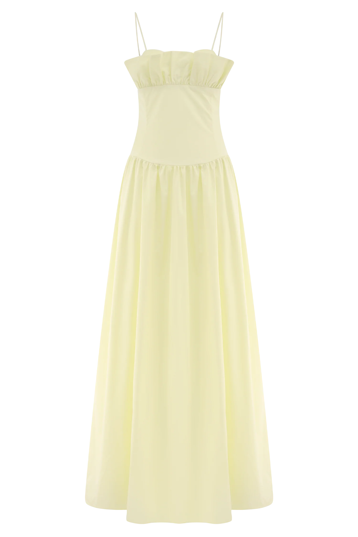 Janis Cotton Frill Maxi Dress - Lemon - Image 7
