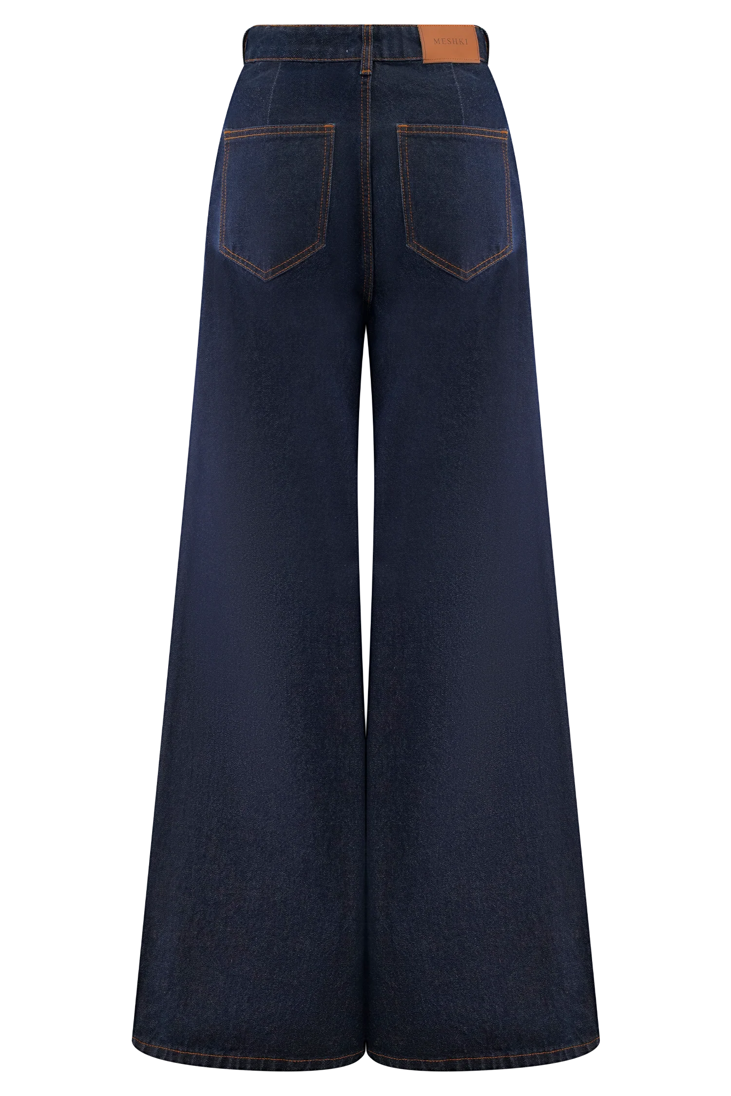 Jen Wide Leg Flare Denim Jeans - Indigo Blue - Image 8