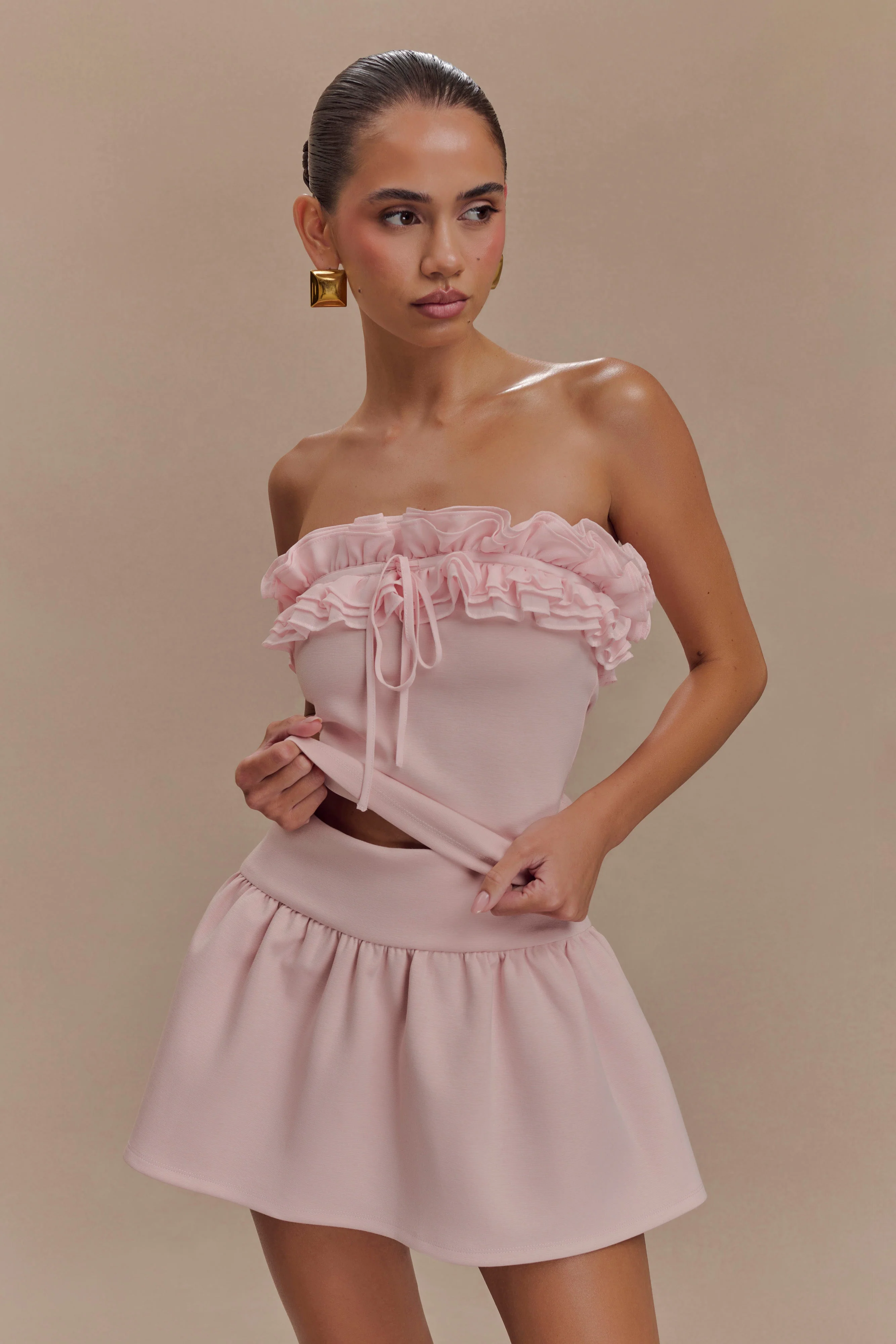 Jennie Frill Mini Skort - Ballet Pink - Image 3