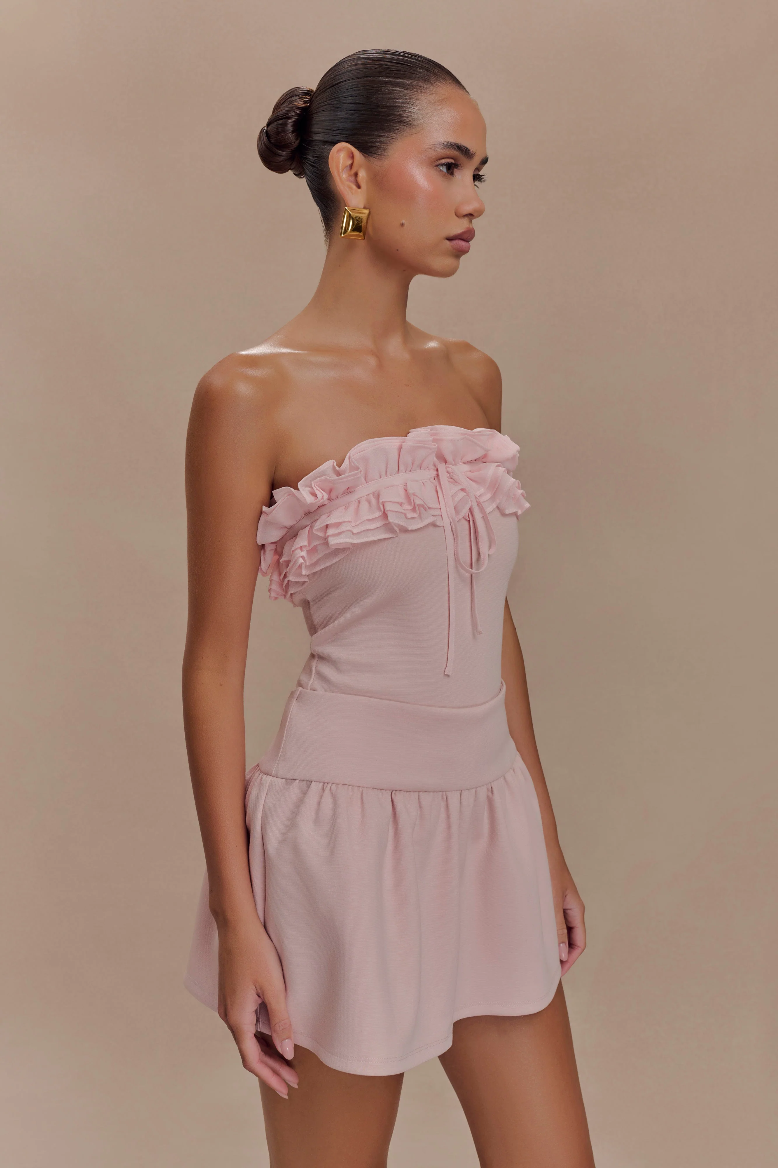 Jennie Frill Mini Skort - Ballet Pink - Image 4