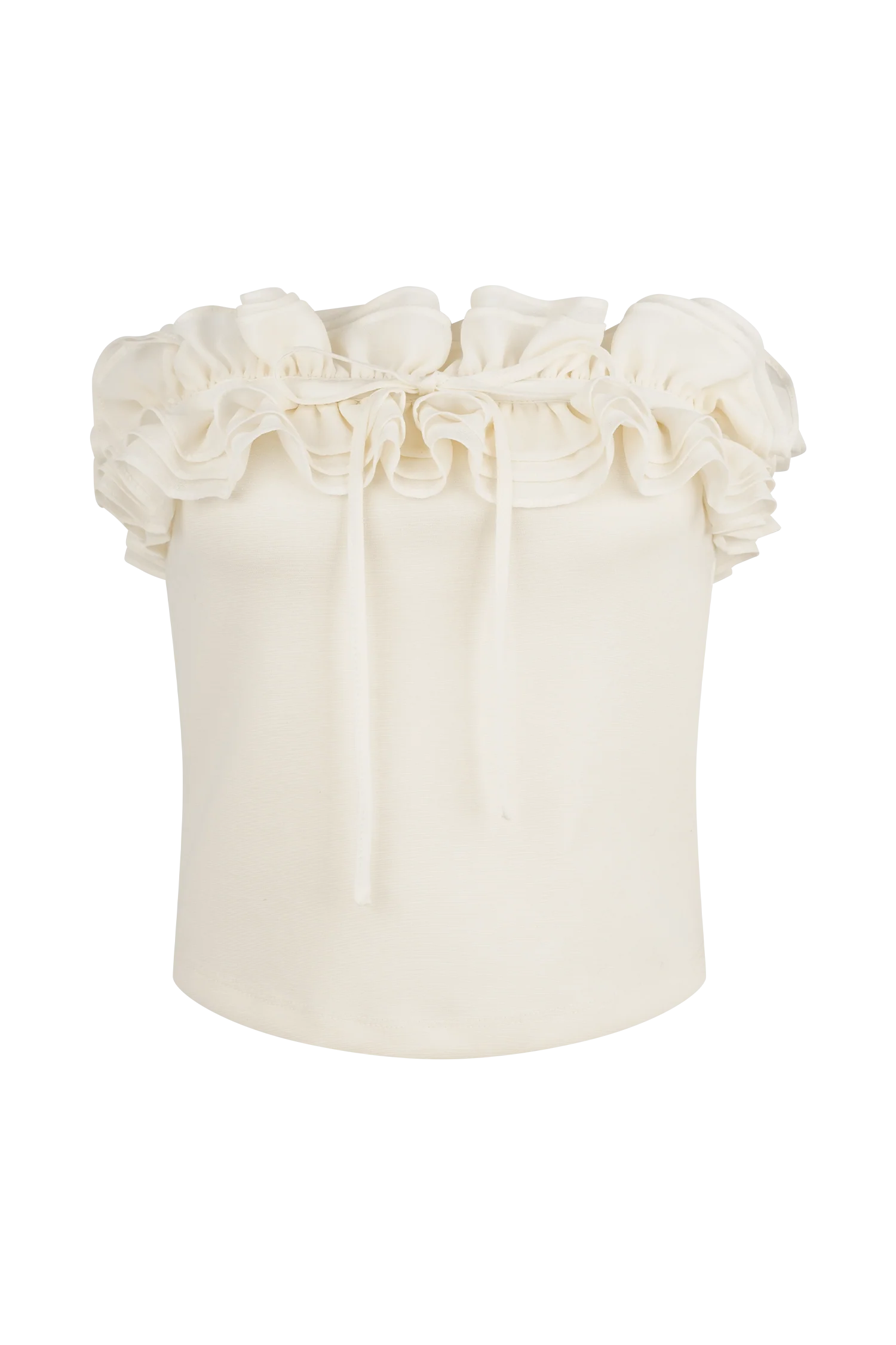Jennie Ruffle Off Shoulder Top - Ivory - Image 7