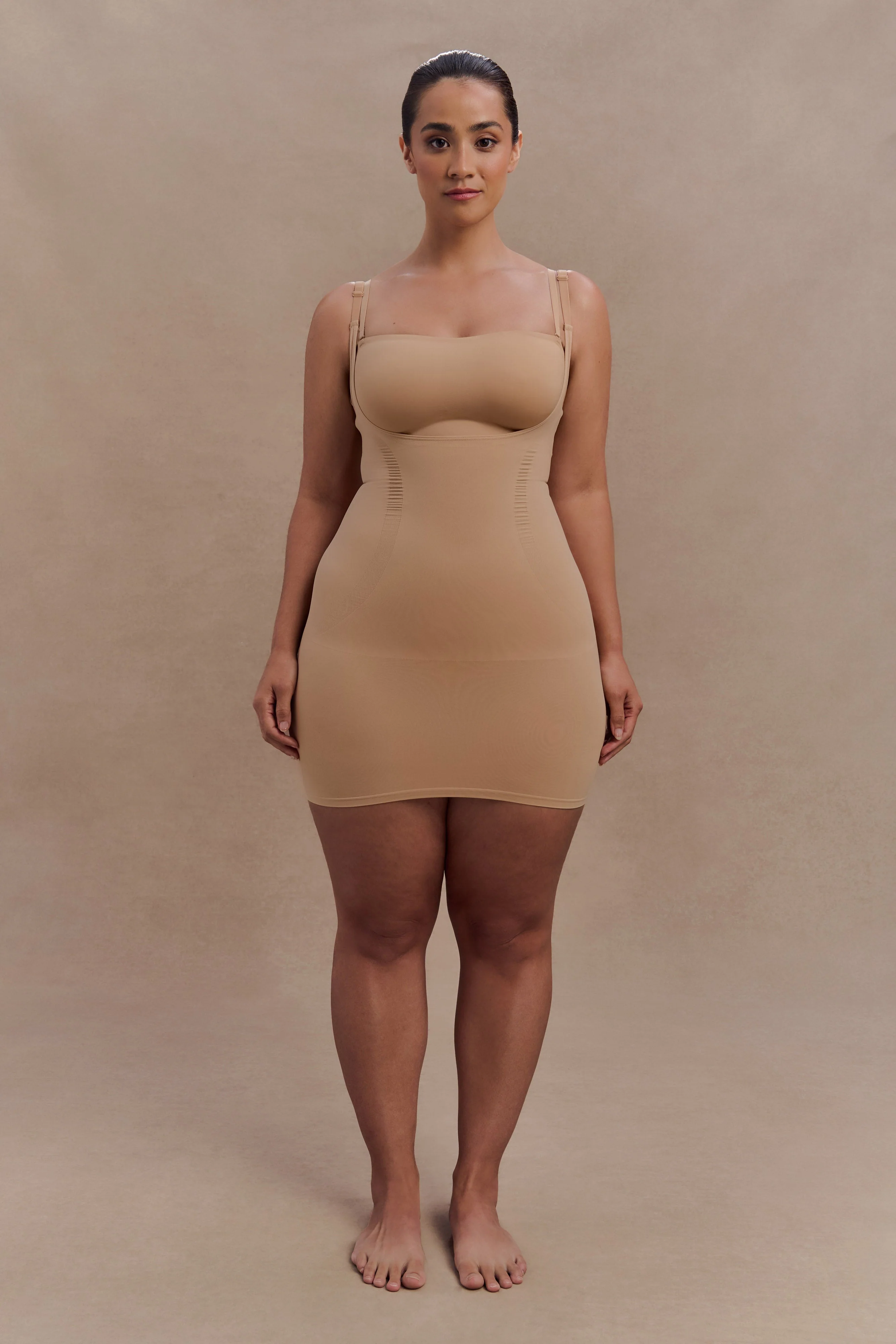 Jocelyn Backless Shapewear Mini Dress - Beige - Image 5