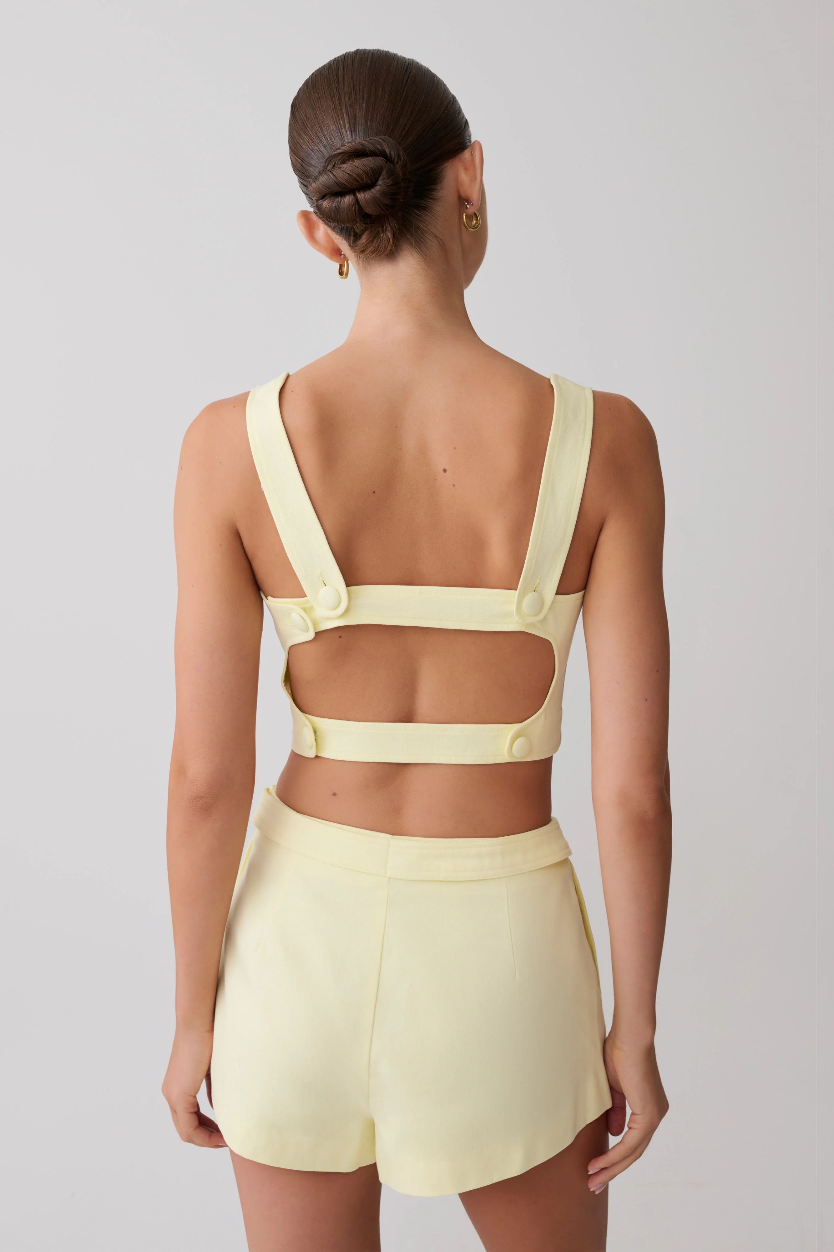 Josephine Cotton Shorts With Waistbands - Lemon - Image 8