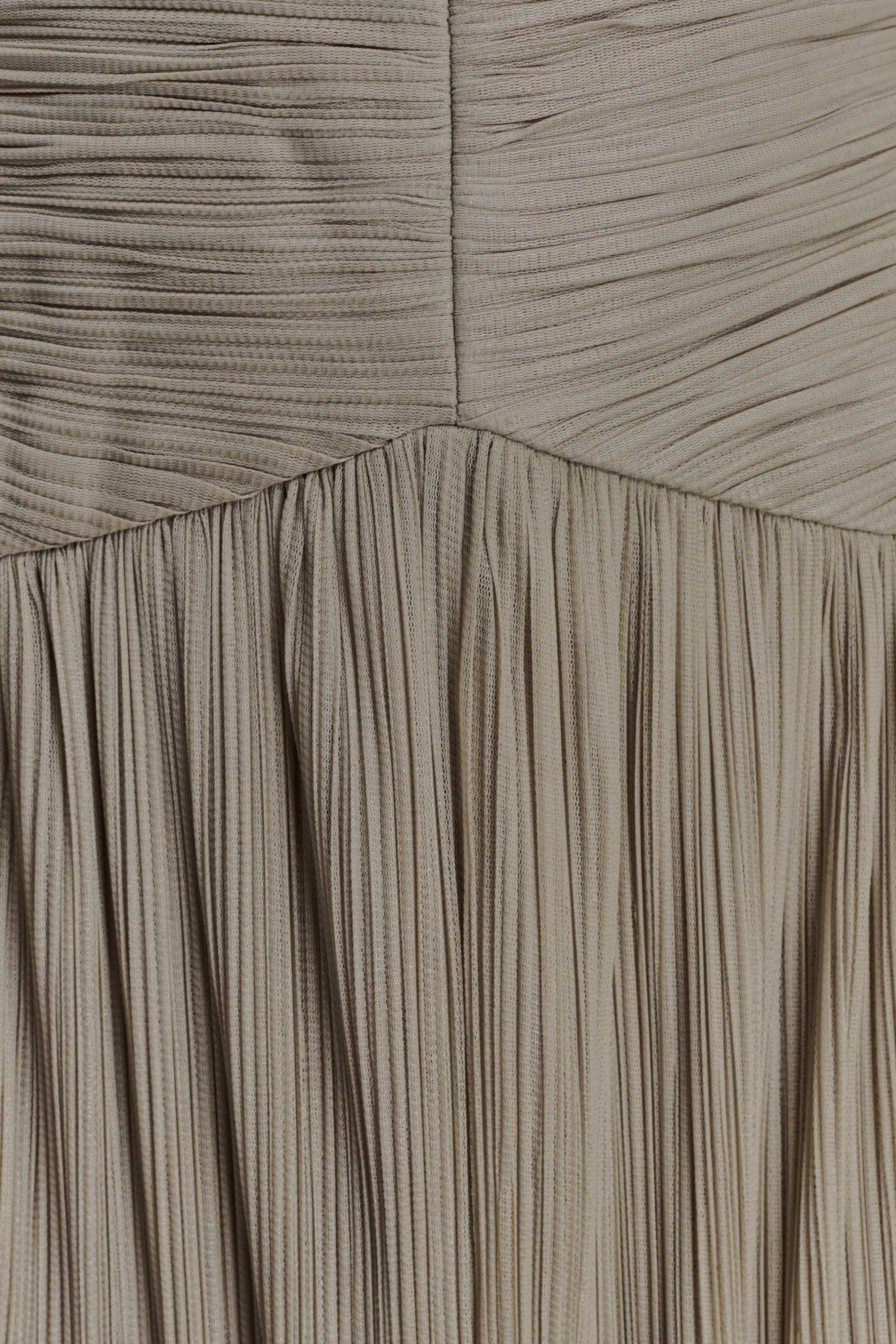 Juliette Pleated Chiffon Maxi Dress - Silver - Image 6
