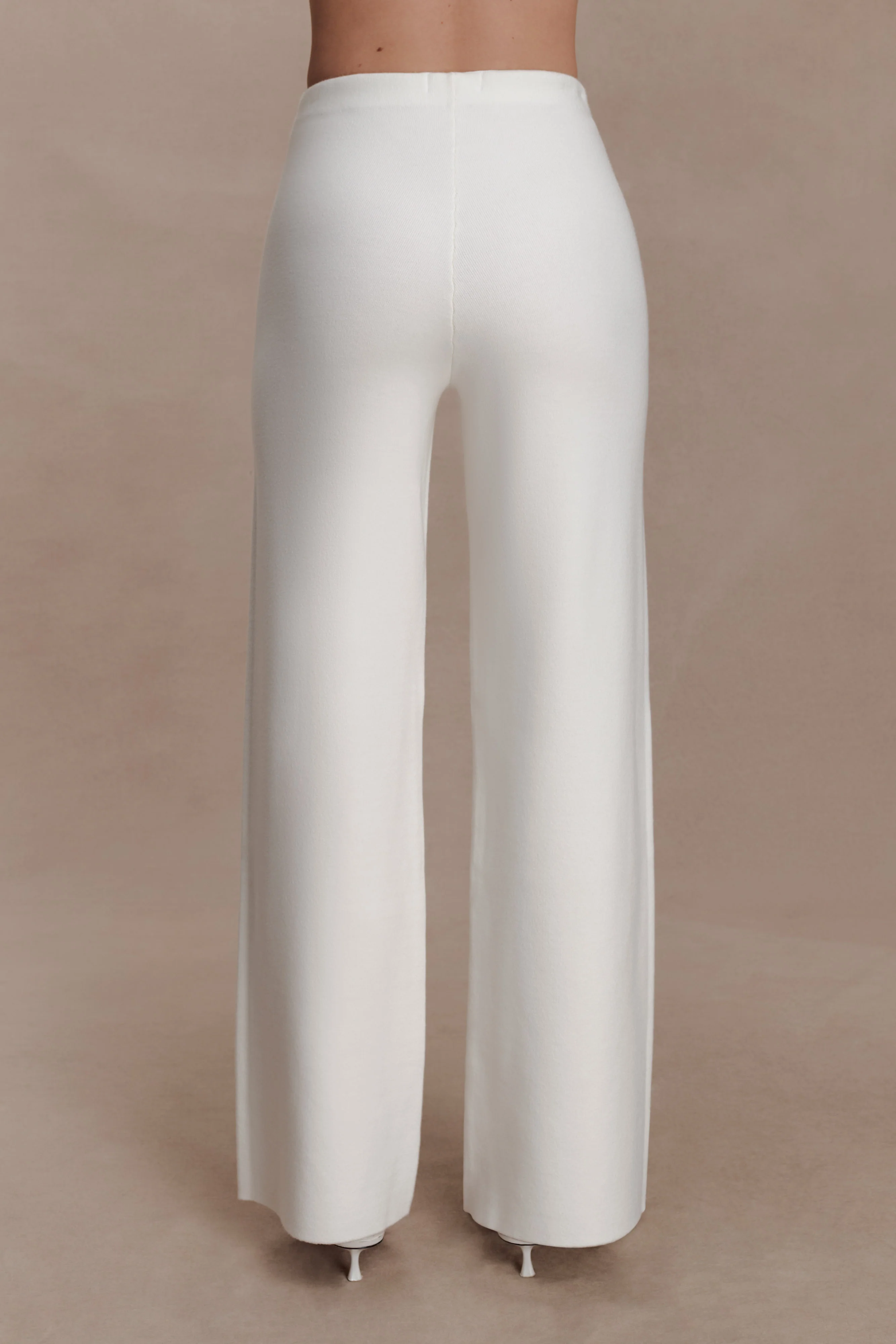 Kerrymae Straight Leg Knit Pants - Off White - Image 5