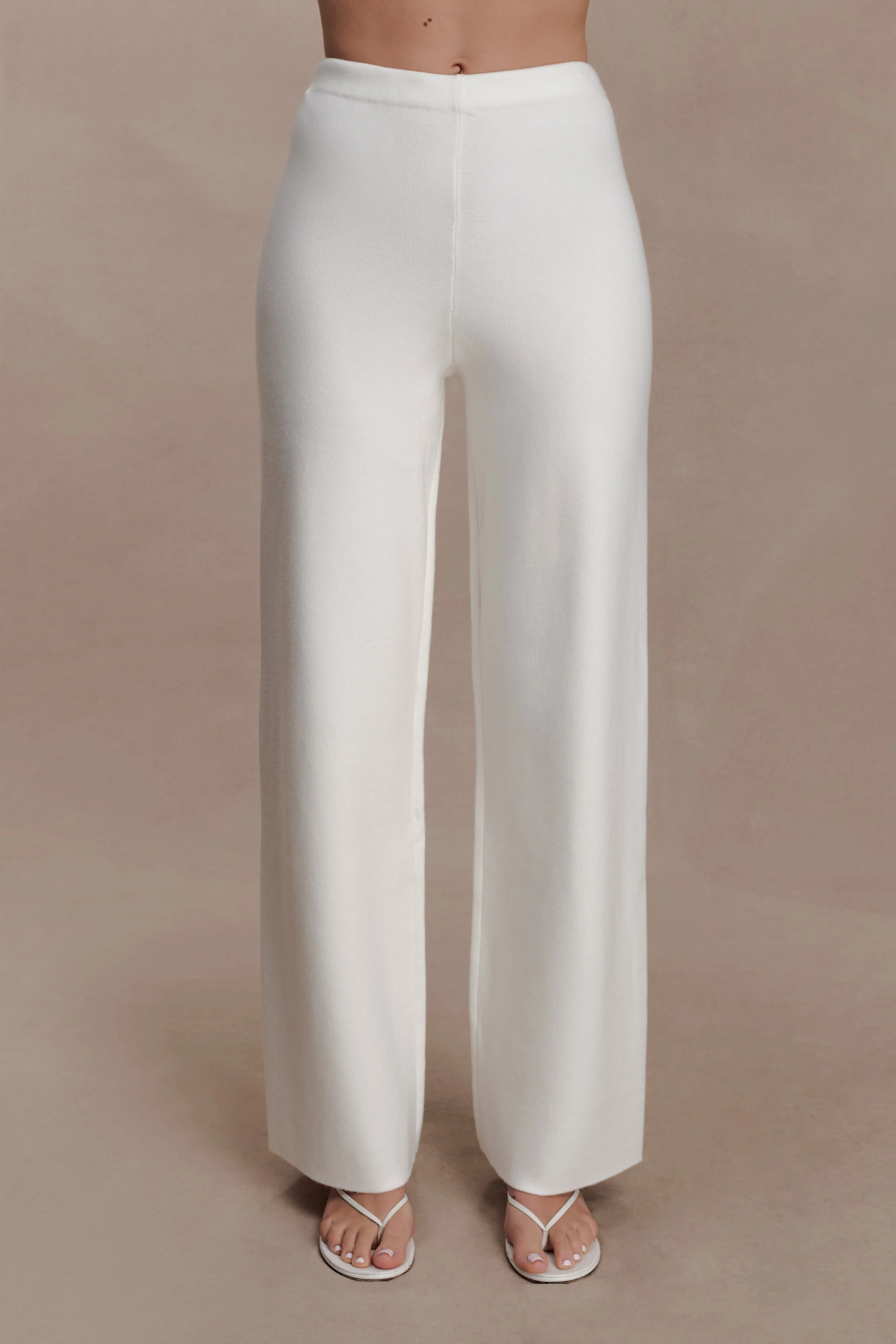 Kerrymae Straight Leg Knit Pants - Off White - Image 6