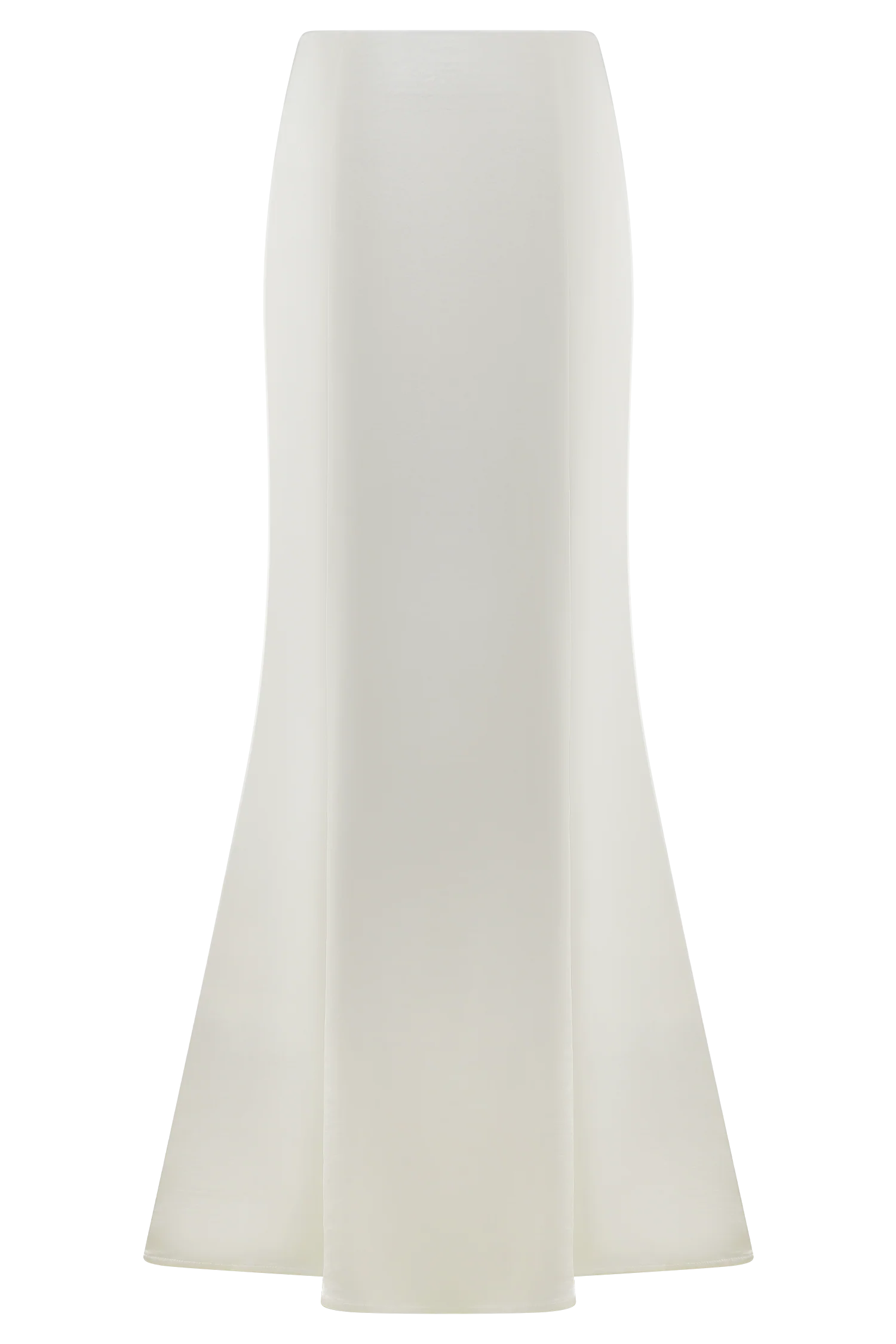 Khloe Satin Fishtail Maxi Skirt - White - Image 9