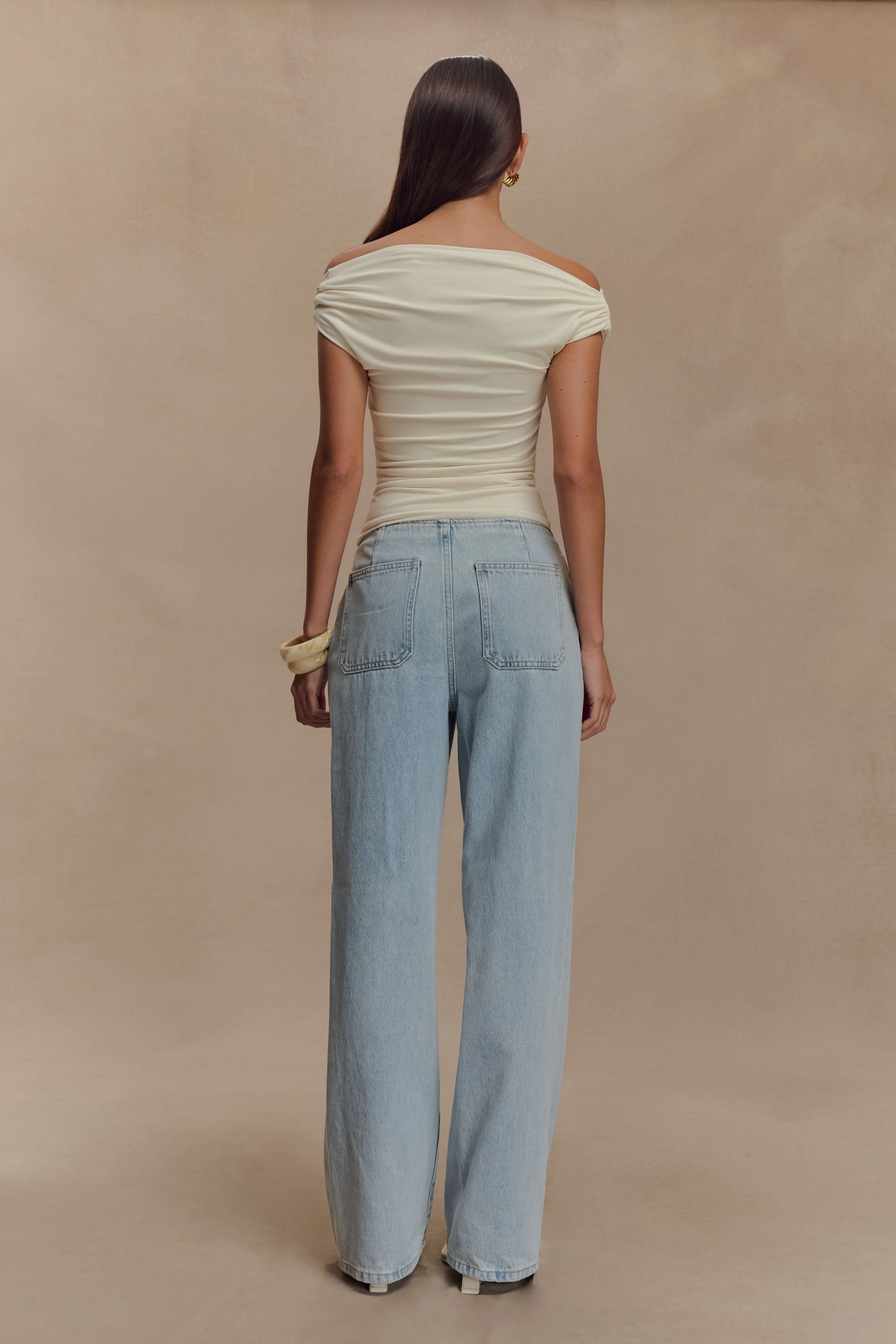 Kinsley Slinky Top With Hardware - Ivory - Image 5