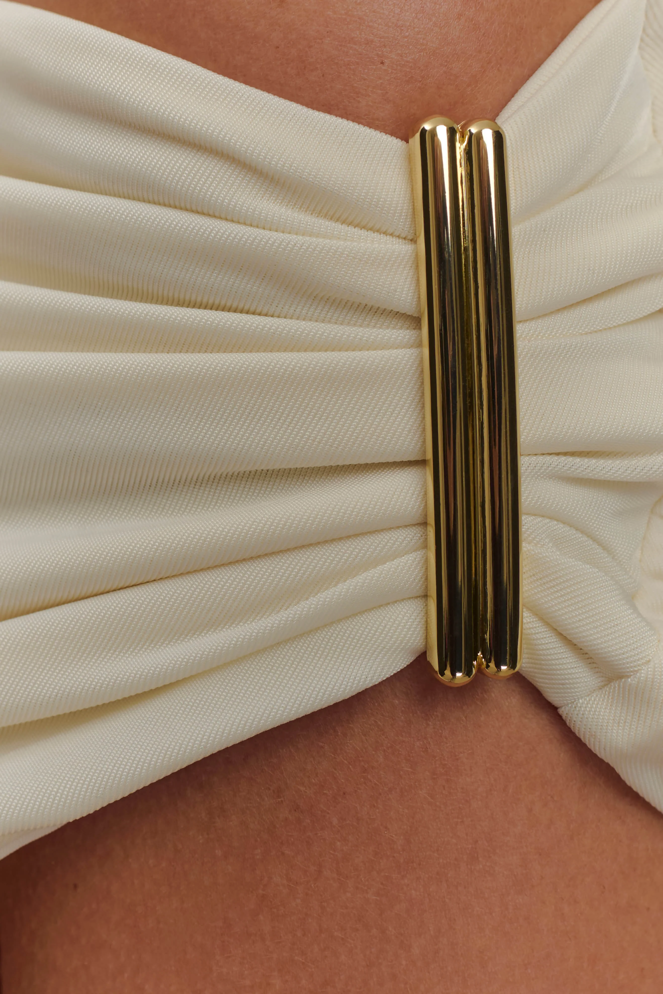 Kinsley Slinky Top With Hardware - Ivory - Image 7