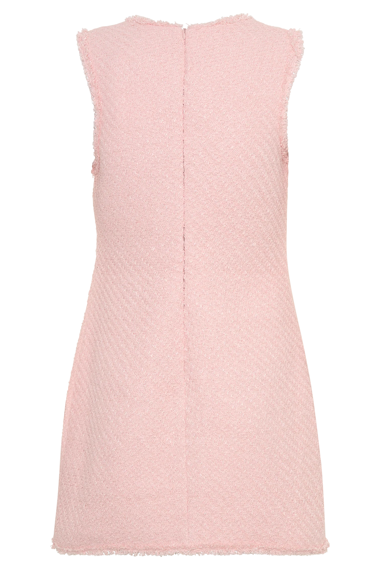 Lea Tweed Sleeveless Mini Dress - Baby Pink - Image 10