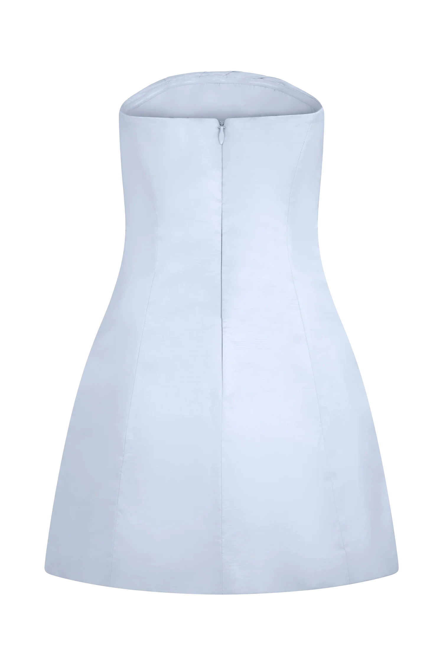 Leslie Gathered Taffeta Mini Dress - Frosted Blue - Image 6