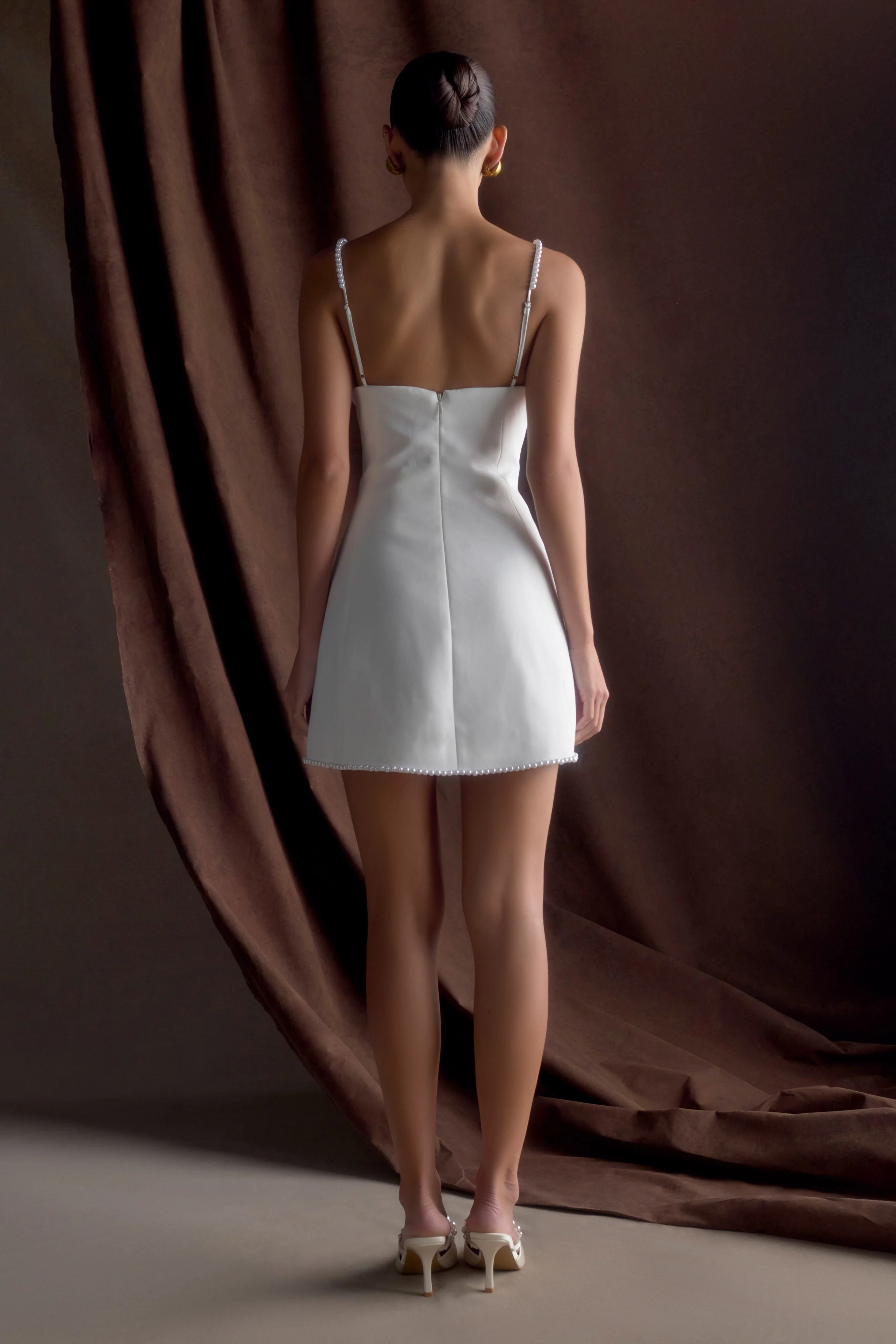 Liliane Suiting Mini Dress - Ivory - Image 3