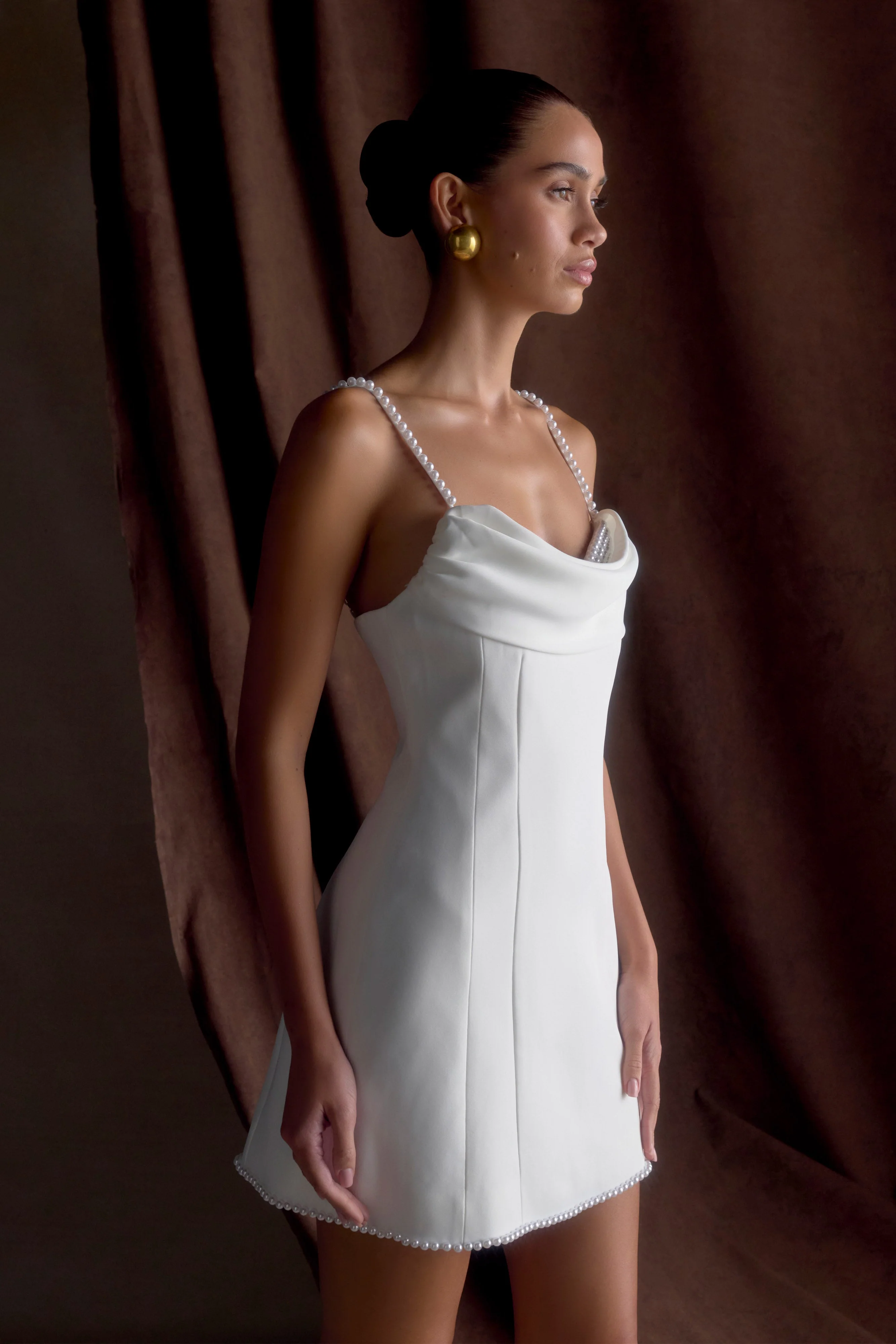 Liliane Suiting Mini Dress - Ivory - Image 4