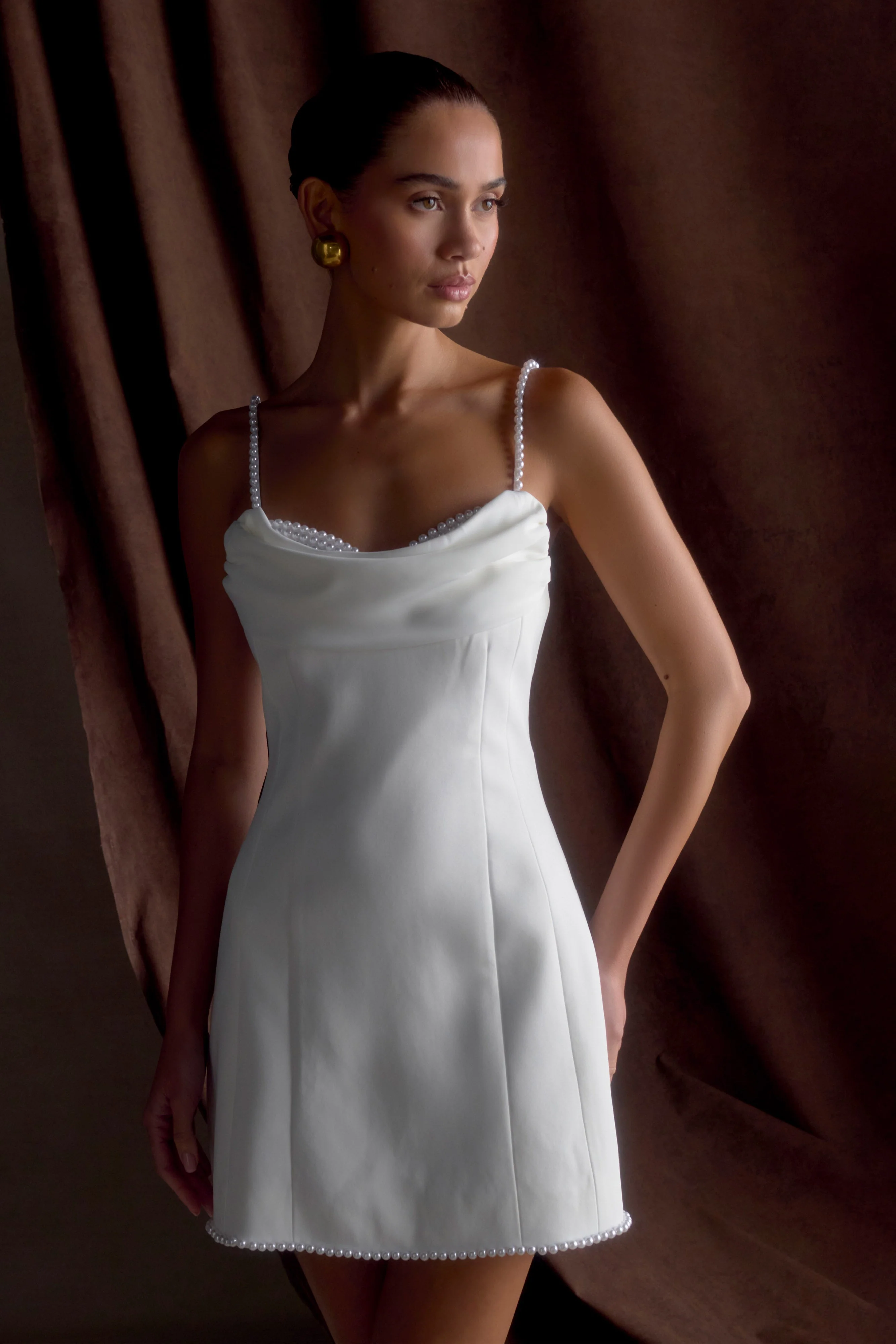 Liliane Suiting Mini Dress - Ivory - Image 5