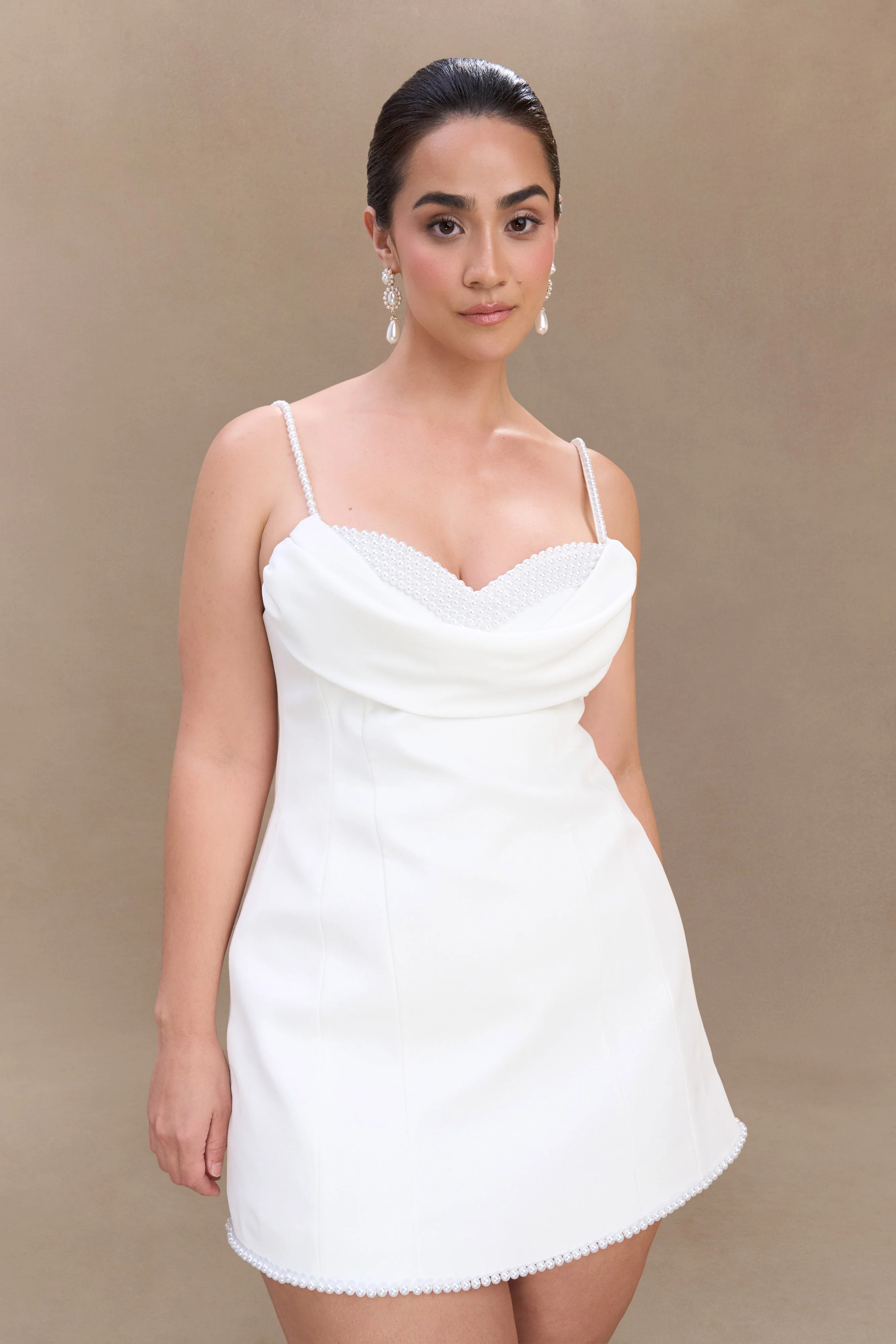 Liliane Suiting Mini Dress - Ivory - Image 8