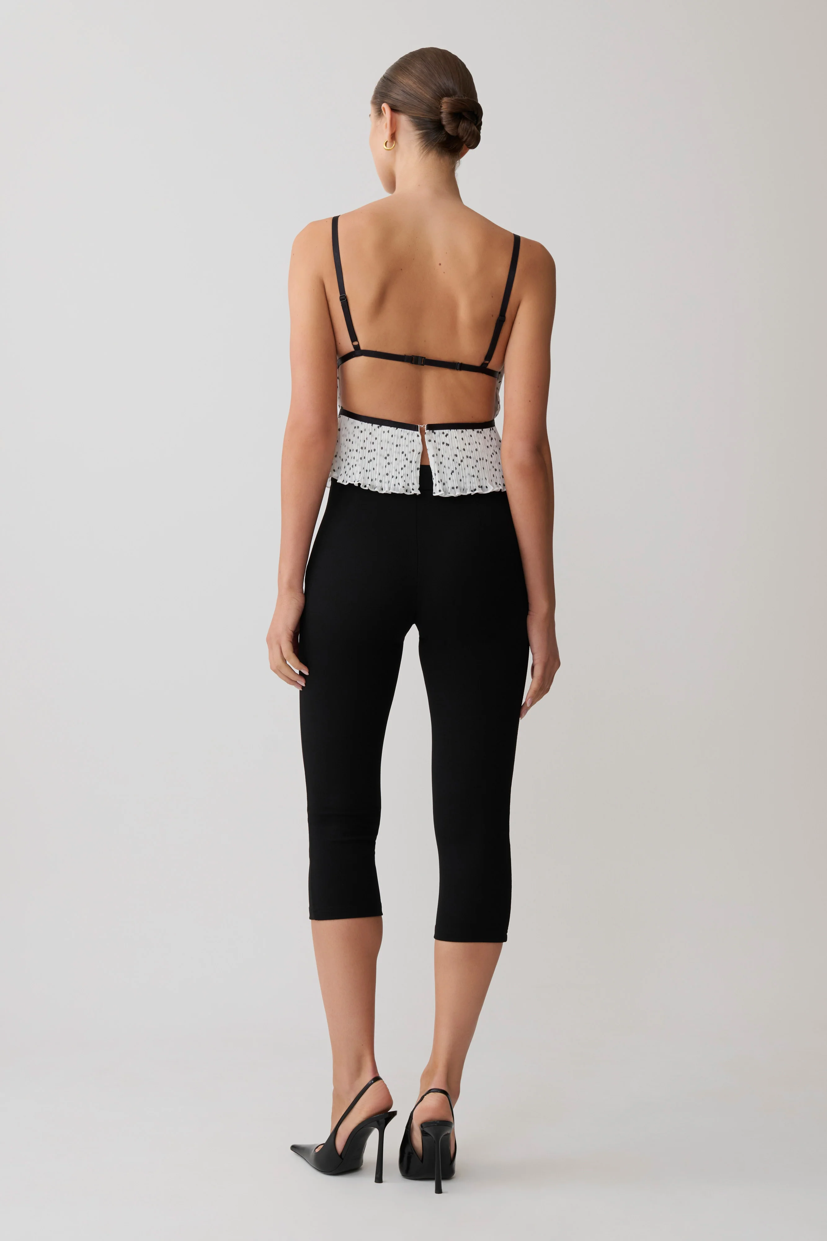 Lilou Pleated Sleeveless Top - Polka Dot - Image 6