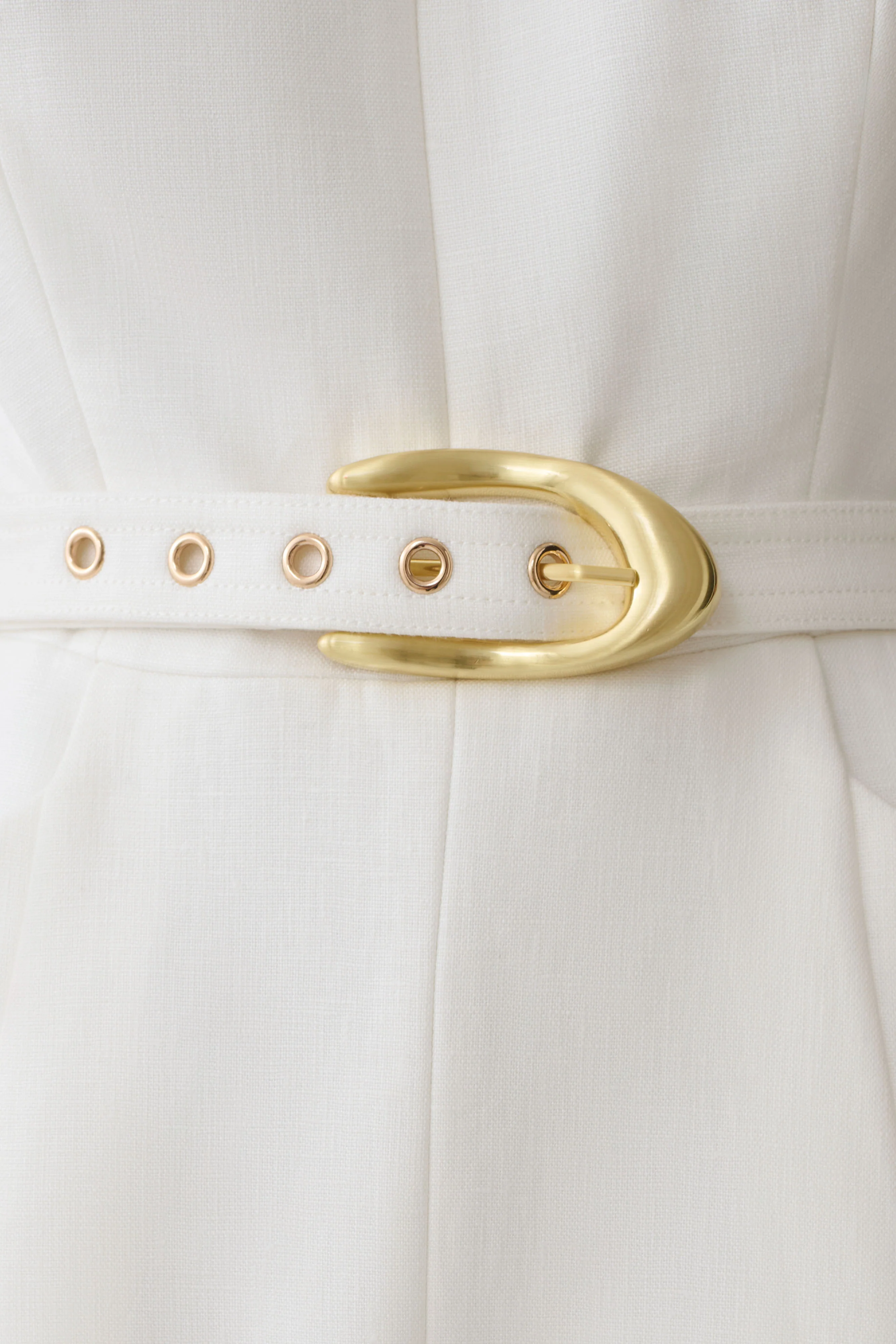 Livia V Neck Linen Maxi Dress - White - Image 6