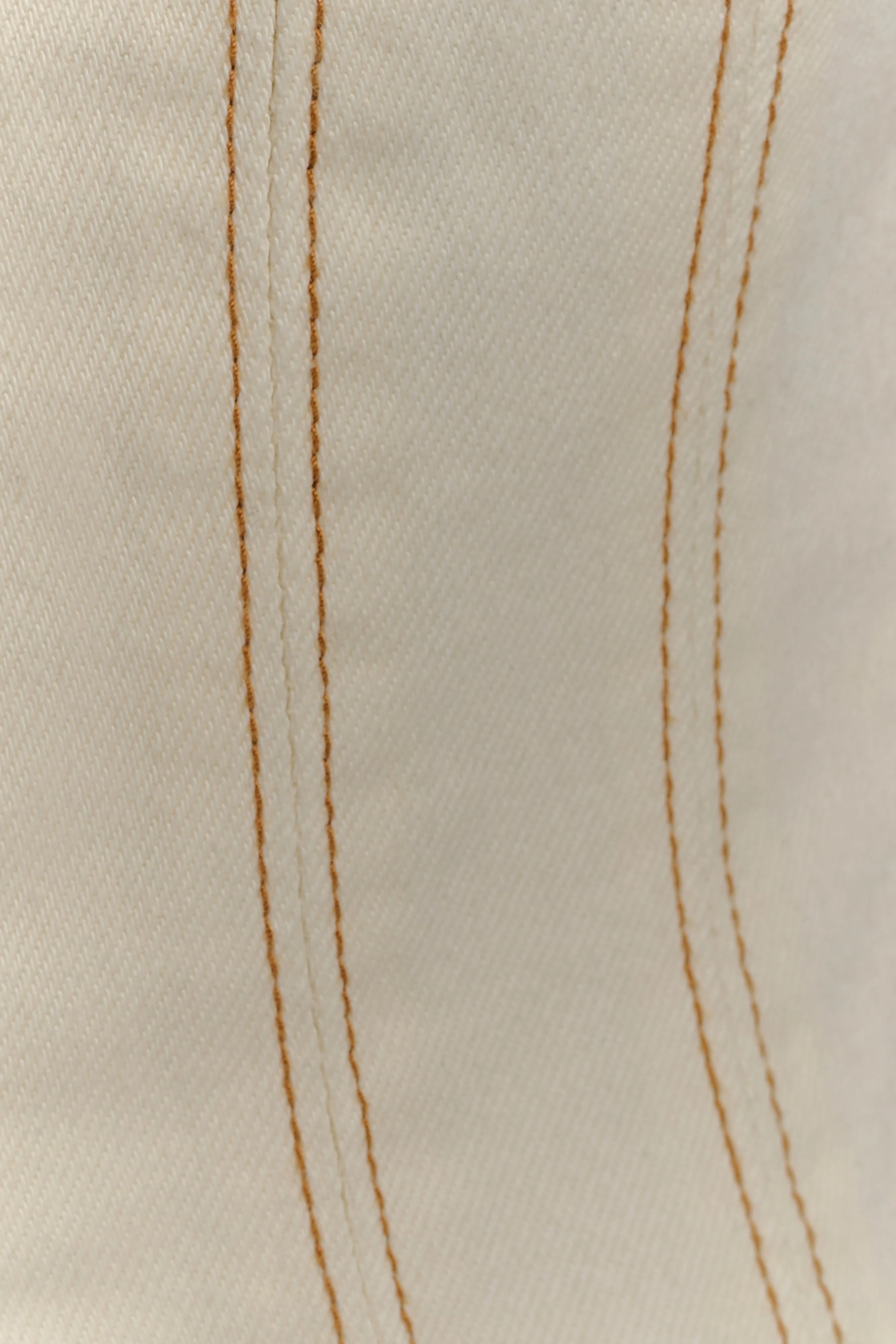 Loretta Cap Sleeve Denim Top - Ecru - Image 7