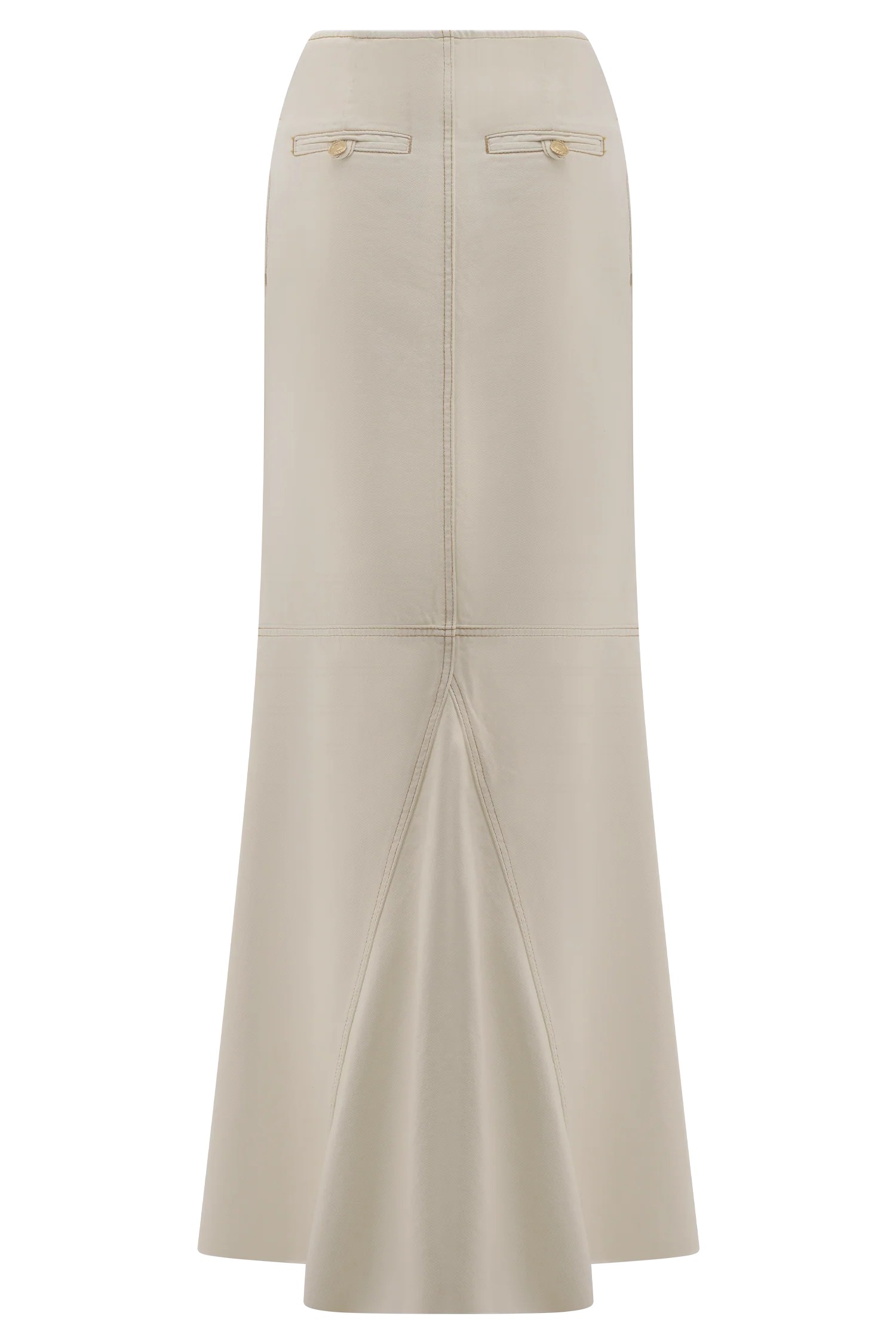 Loretta Denim Maxi Skirt - Ecru - Image 8