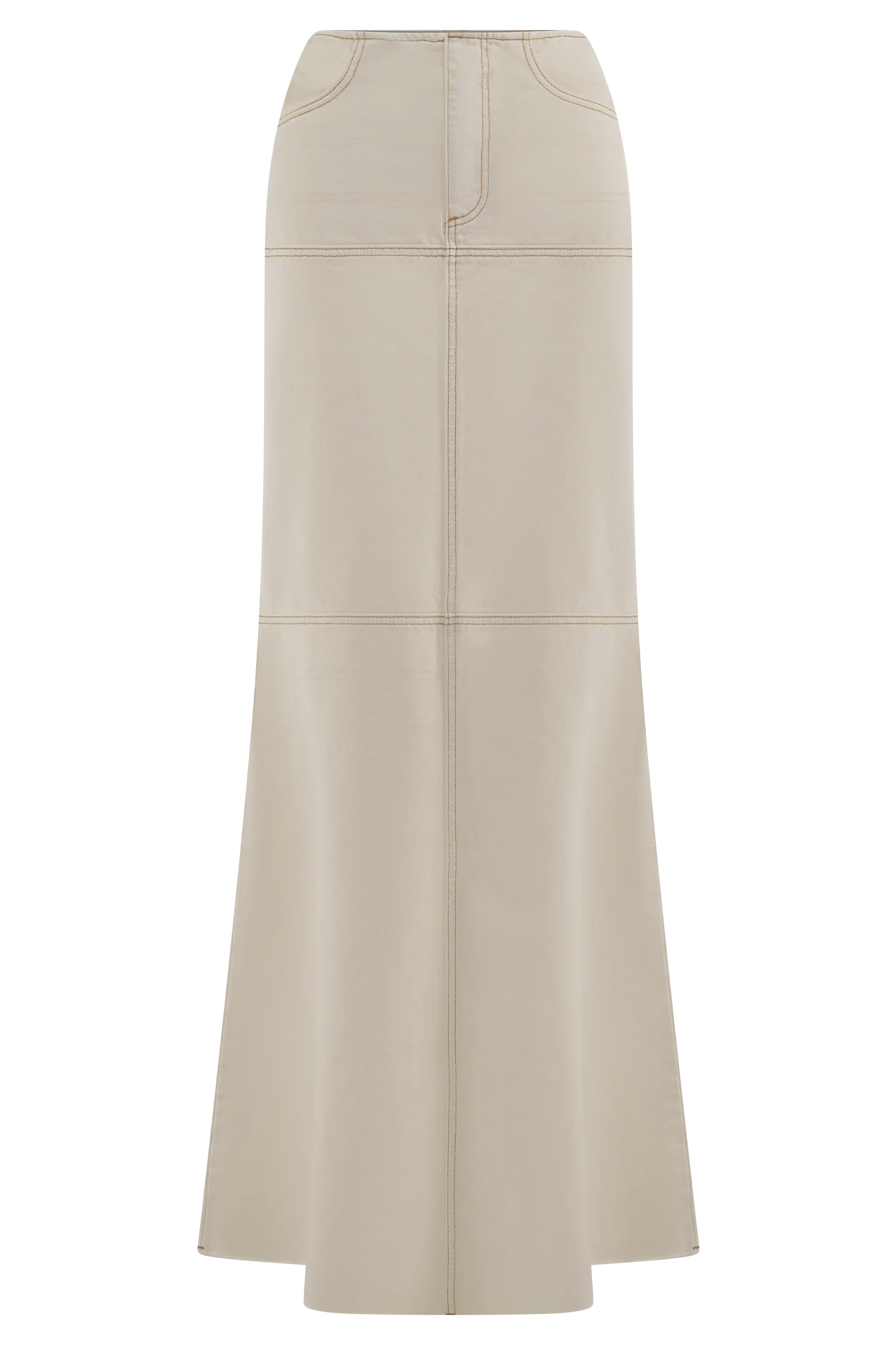 Loretta Denim Maxi Skirt - Ecru - Image 9