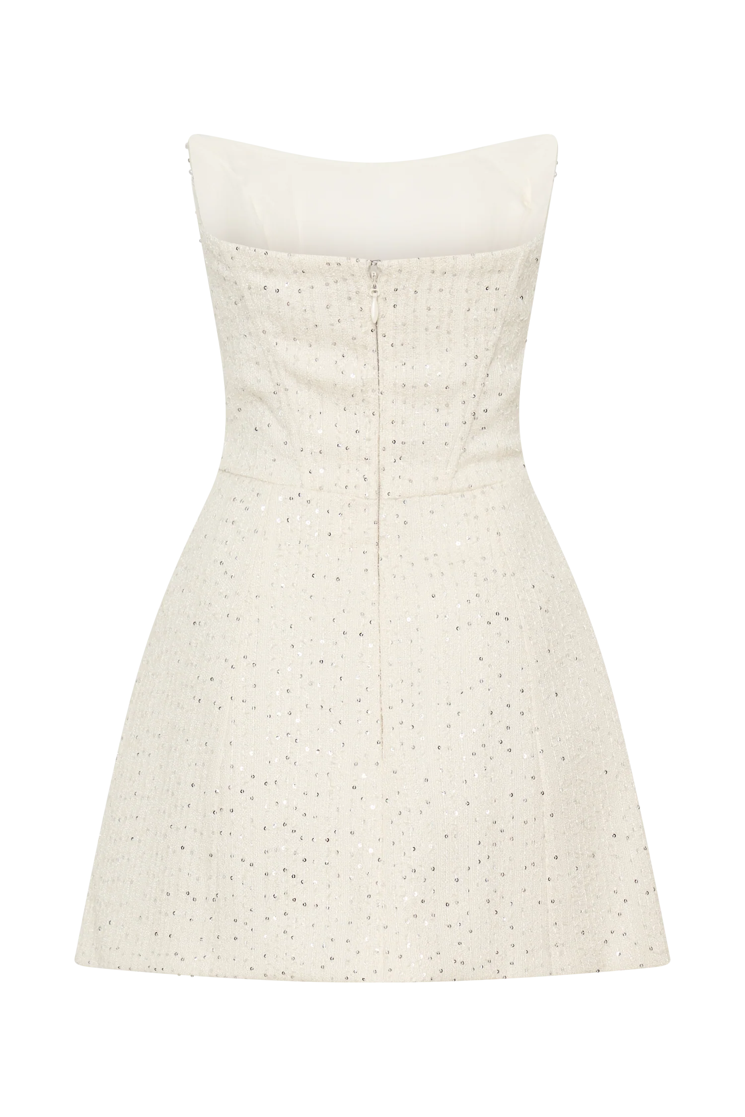 Lorrie Tweed Corset Mini Dress - White - Image 11