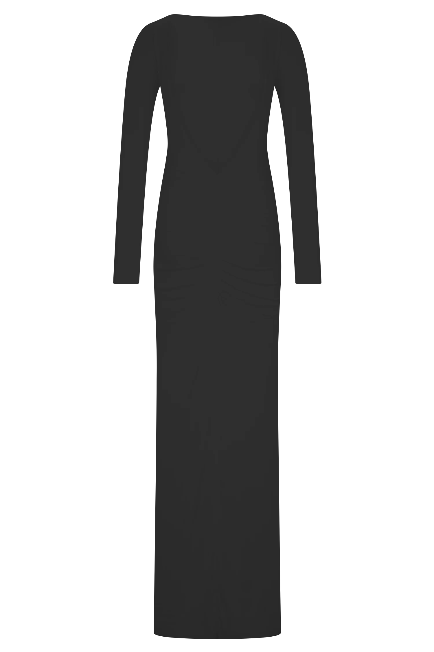 Louisa Long Sleeve Slinky Maxi Dress - Black - Image 6