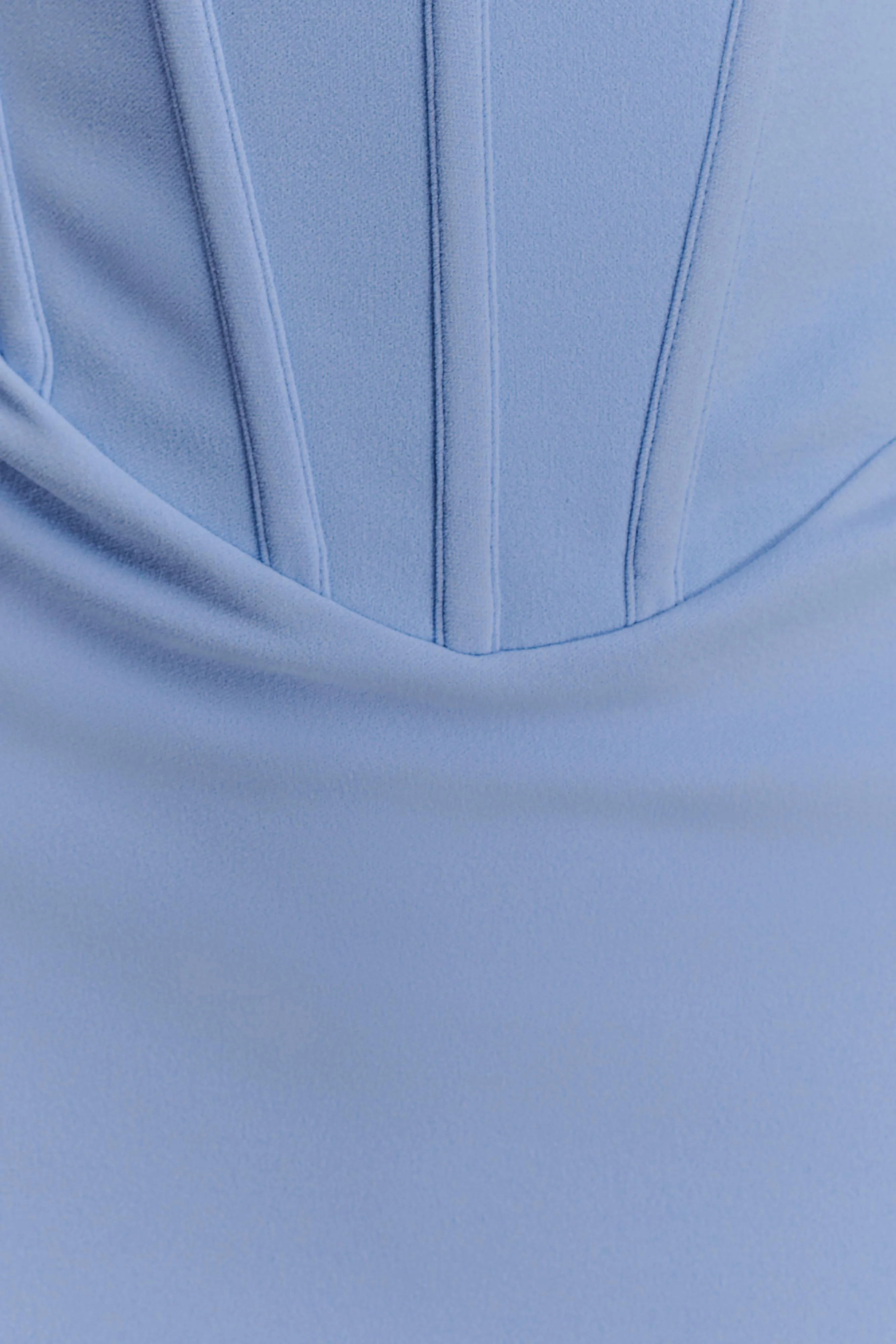 Luella Crepe Corset Maxi Dress - Cornflower Blue - Image 5
