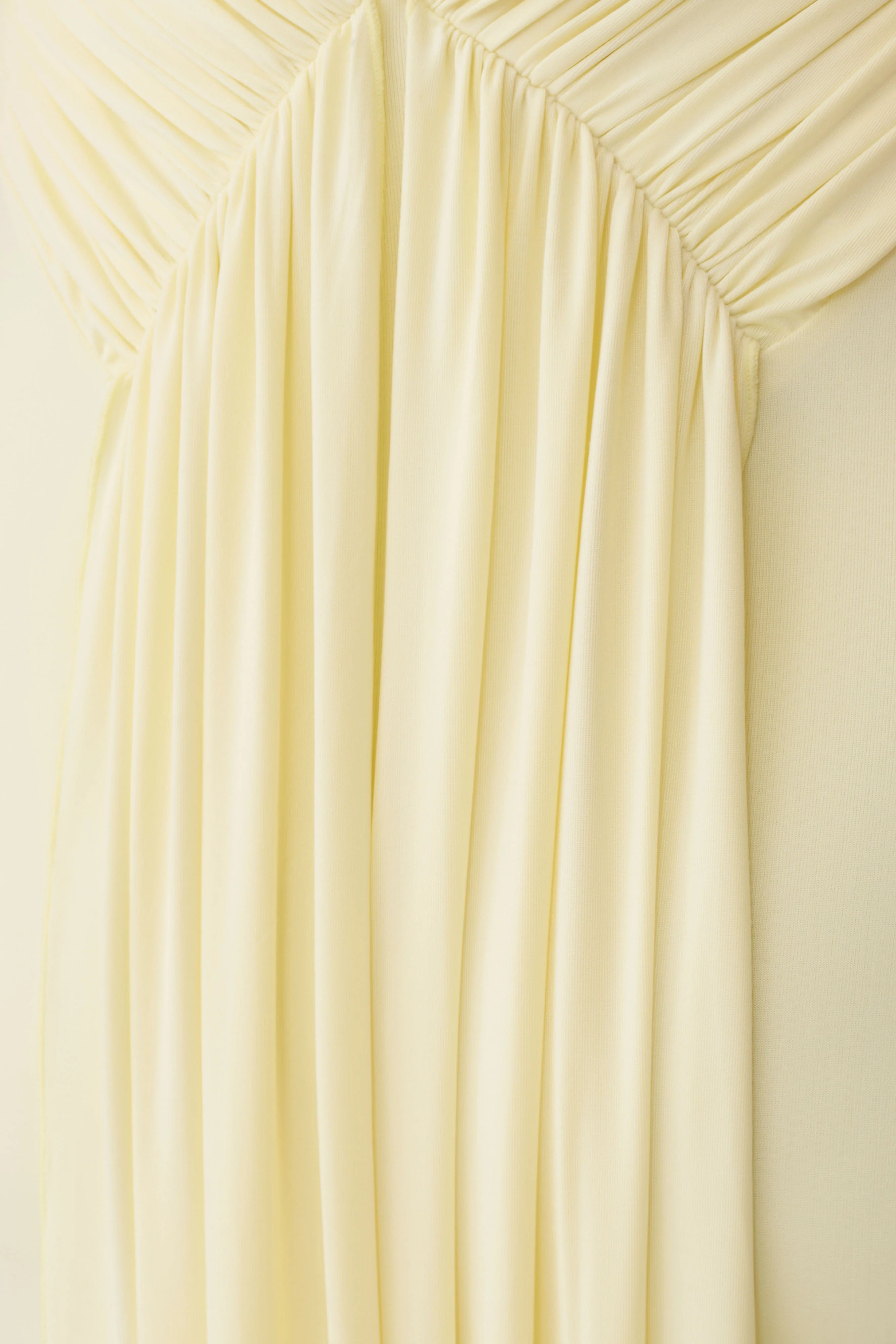 Maely Gathered Slinky Maxi Dress - Lemon - Image 7