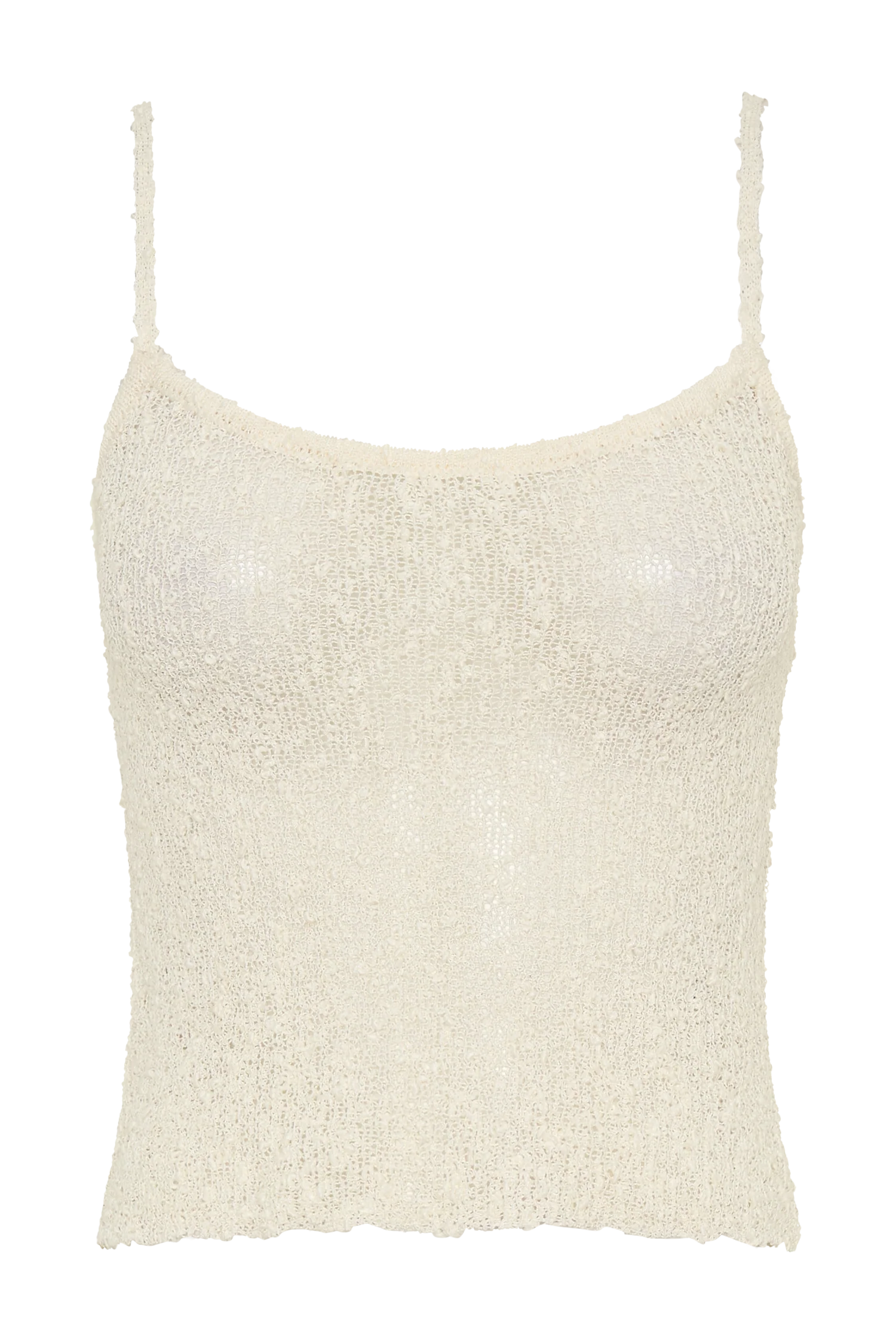 Mattais Boucle Knit Top - Ivory - Image 9