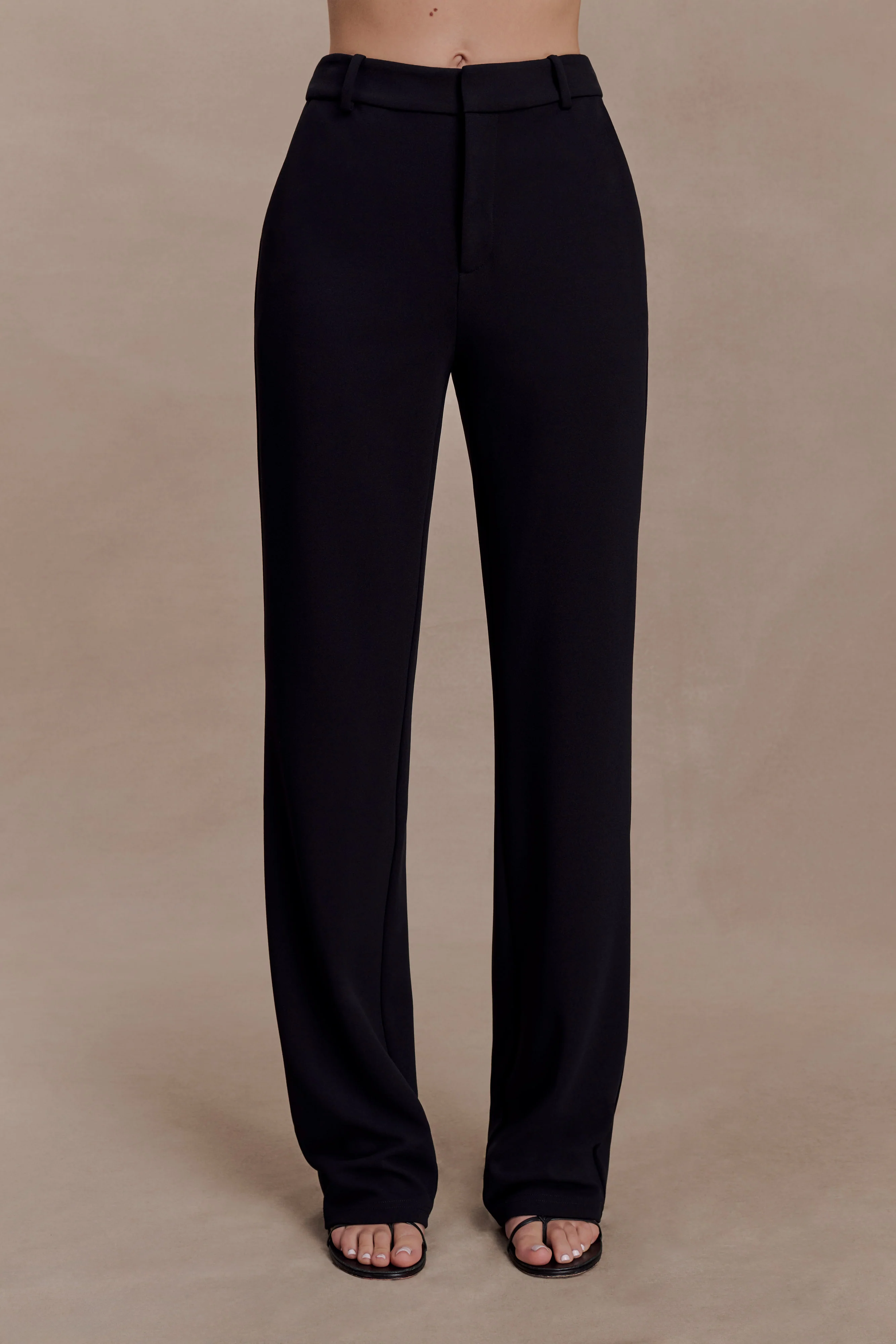 Maude Crepe Straight Leg Pants - Black - Image 6