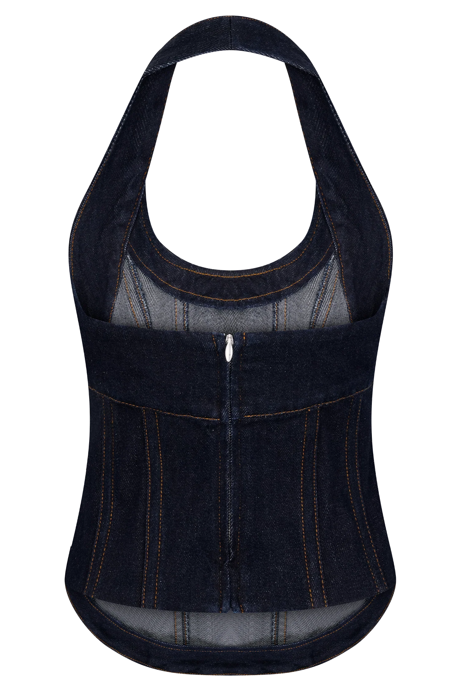 Meadow Denim Corset Halter Top - Indigo Blue - Image 9