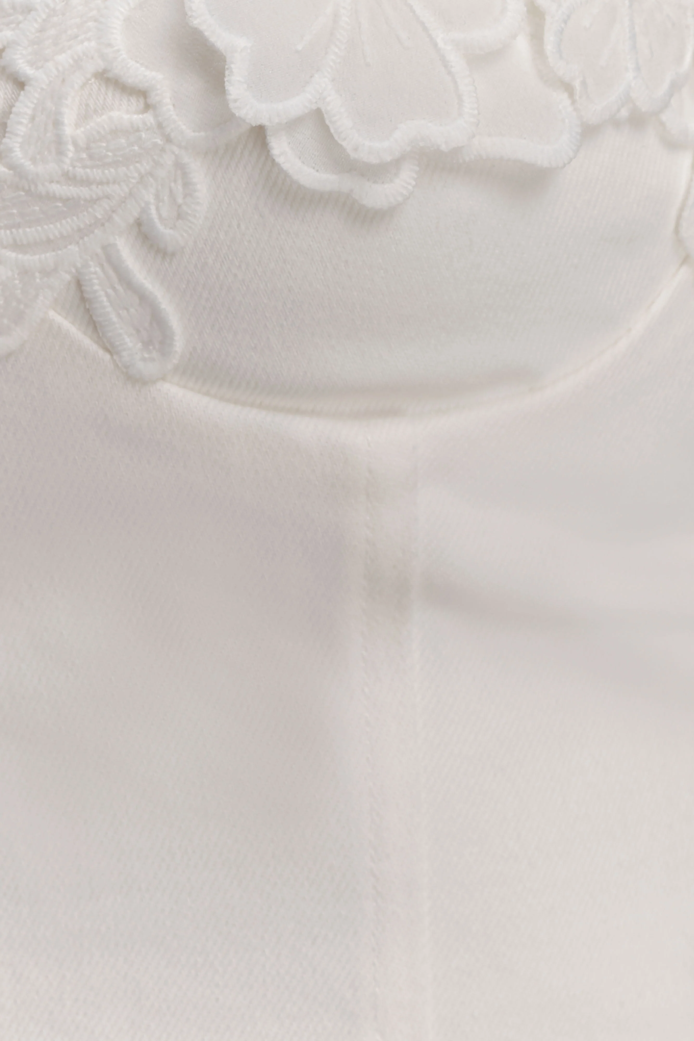 Melany Applique Denim Bustier - White - Image 7