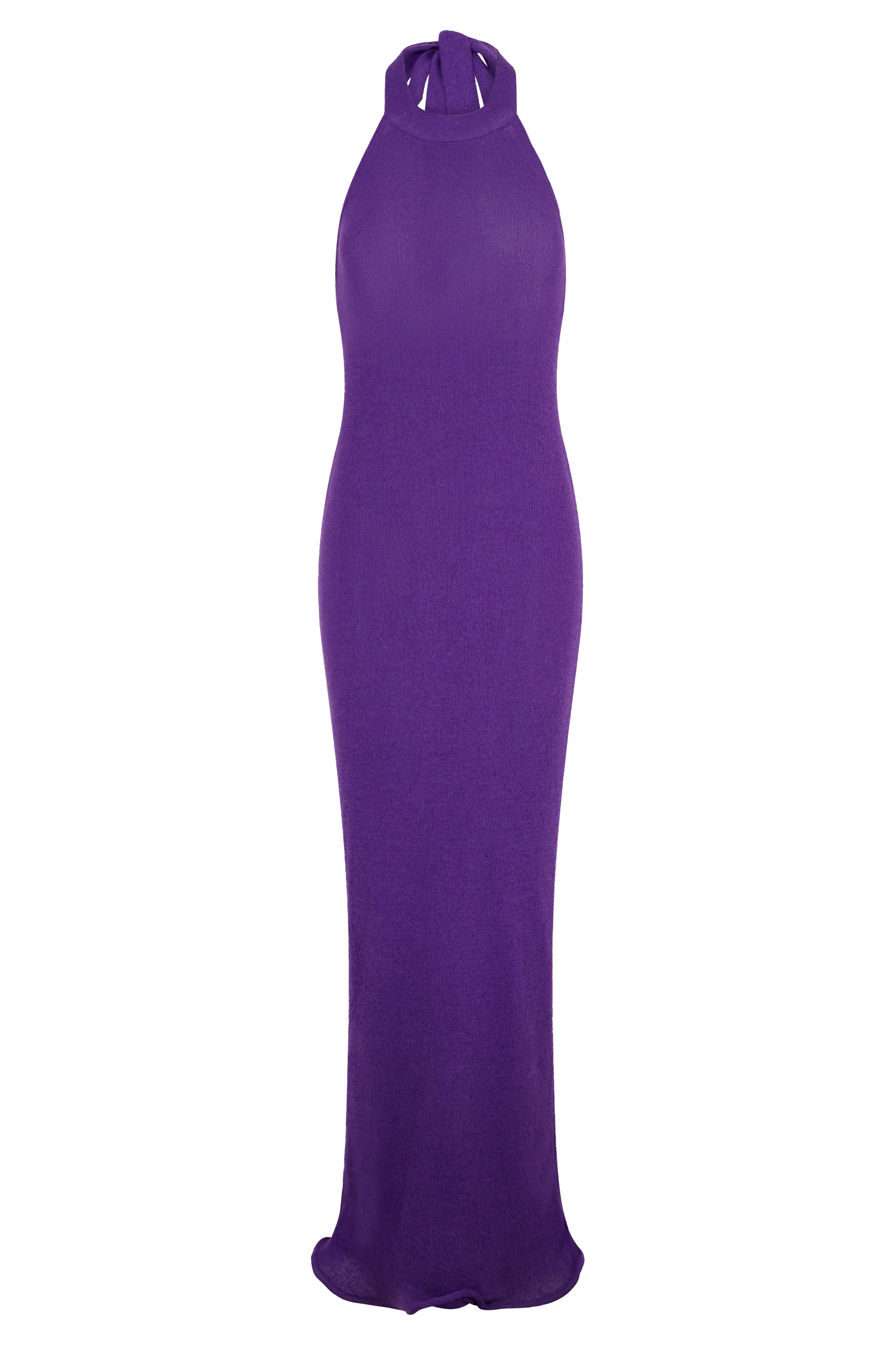 Melodie Halter Knit Maxi Dress - Purple - Image 8