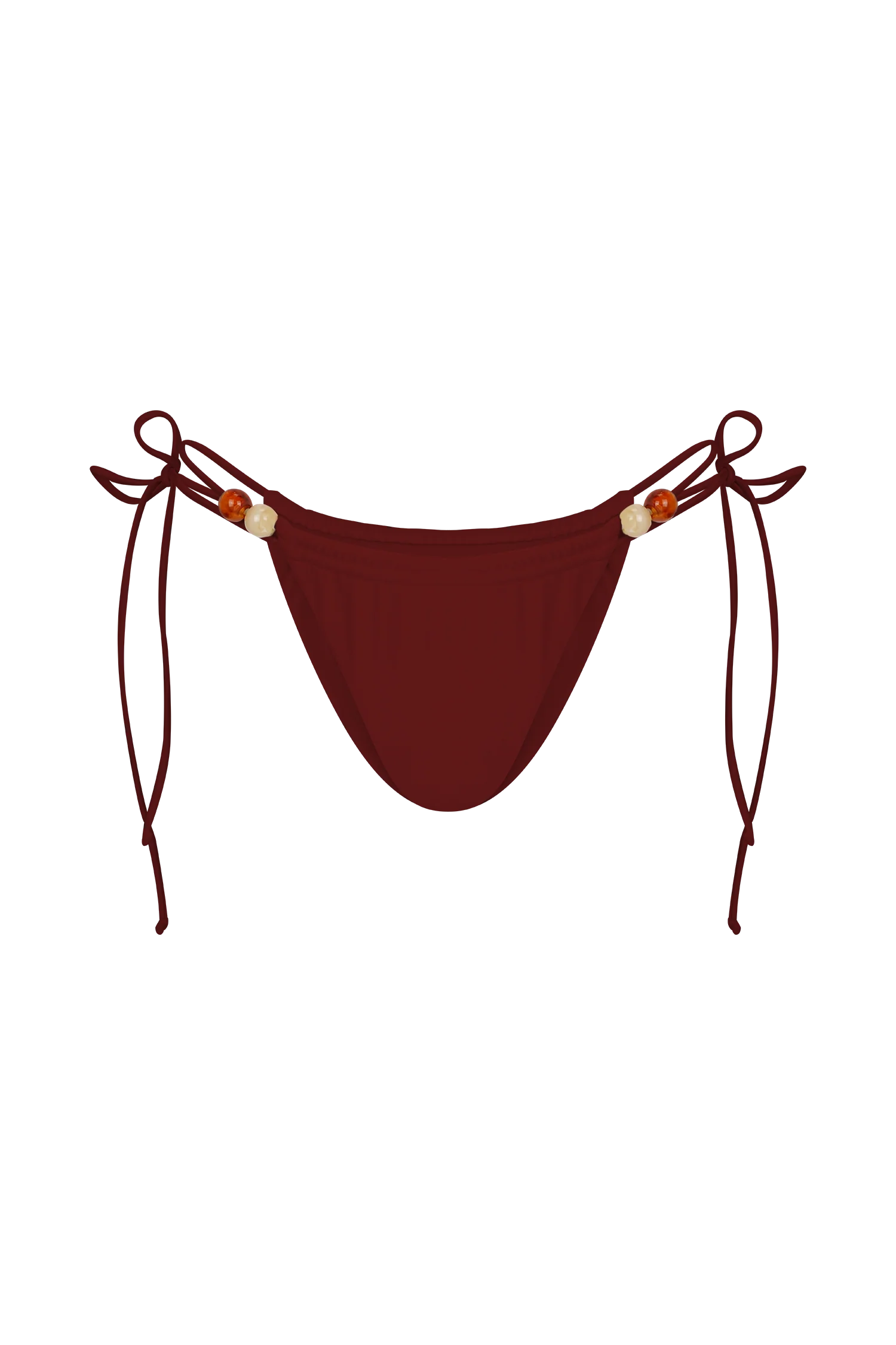 Memphis Beaded Bikini Bottom - Wine - Image 6