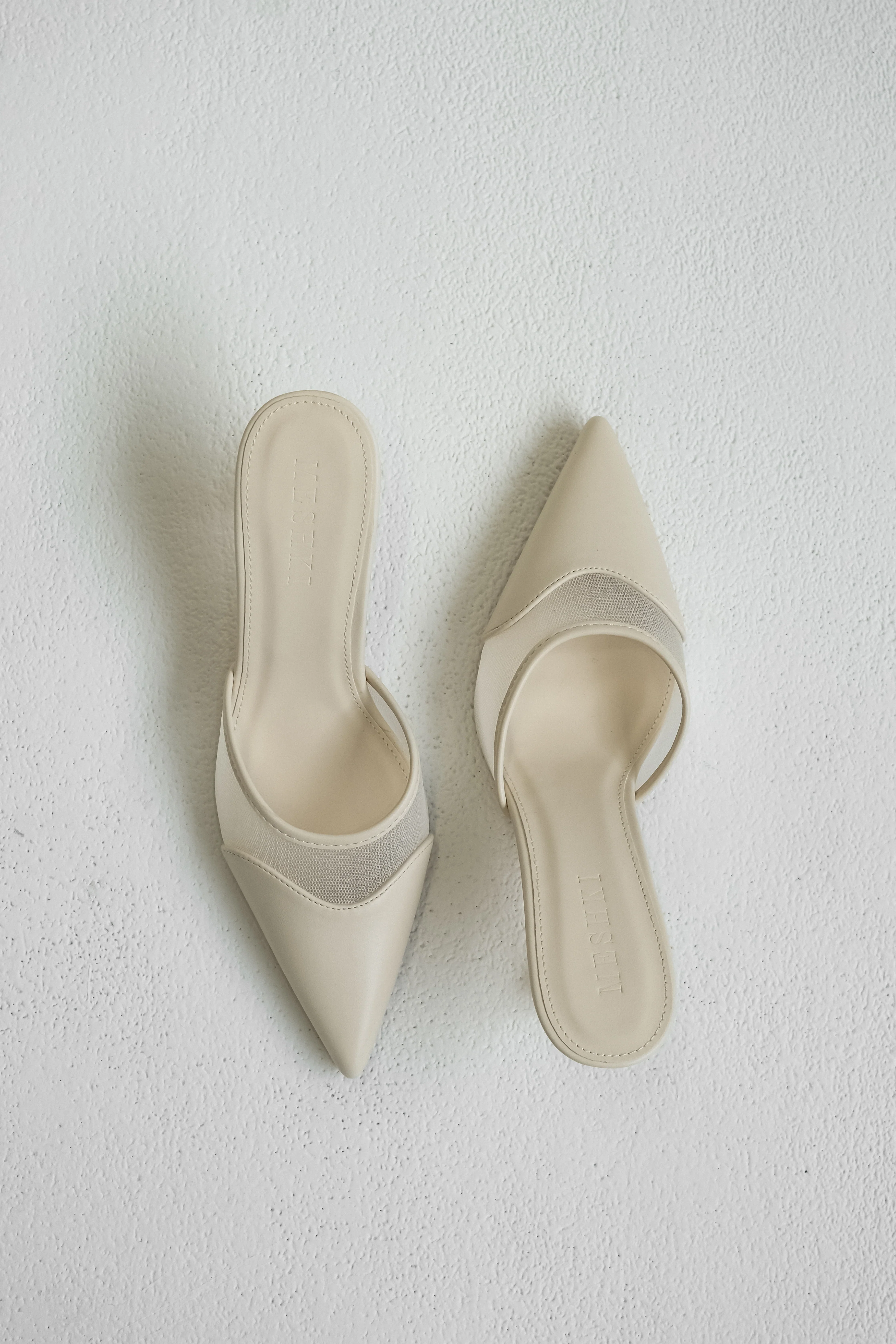 Micah Mesh Pointed Heel - Ivory