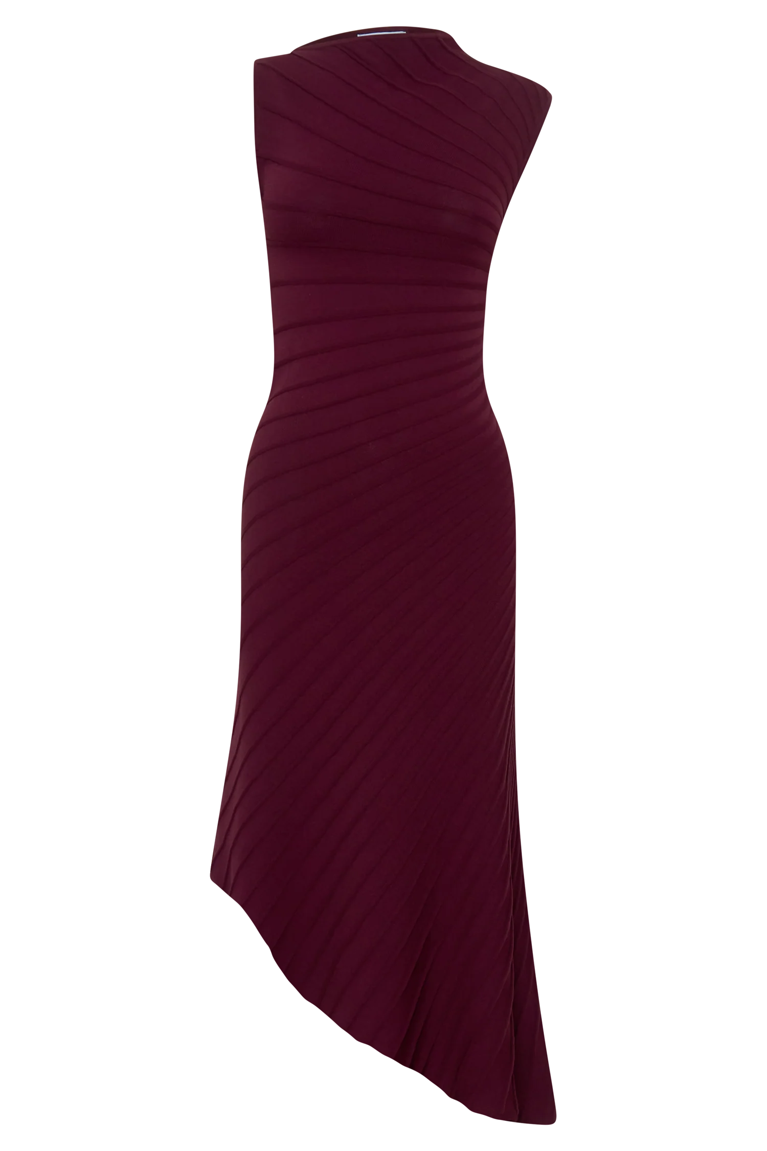 Milasandra Pleated Knit Dress - Plum - Image 9