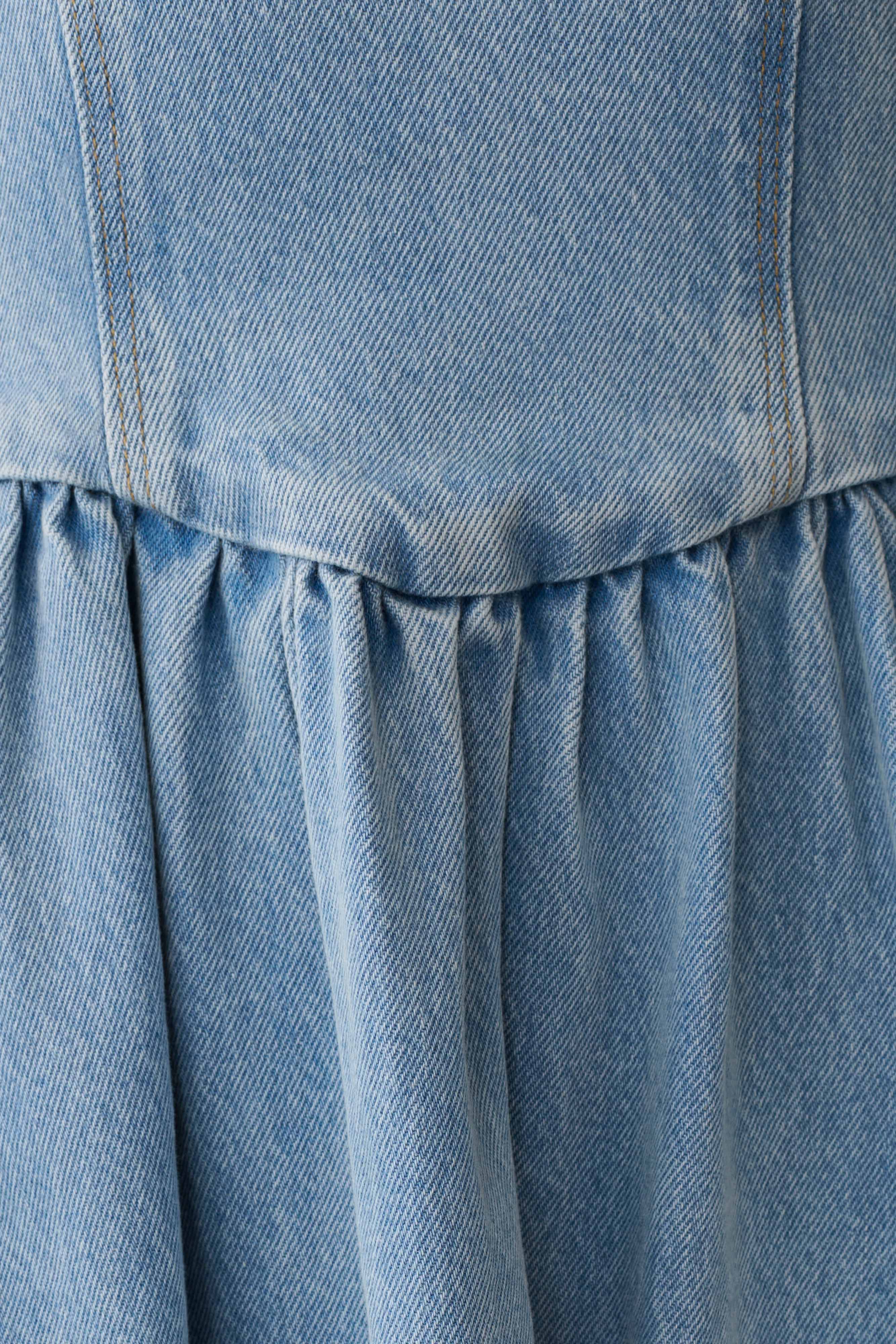 Miller Denim Halter Midi Dress - Classic Blue - Image 7