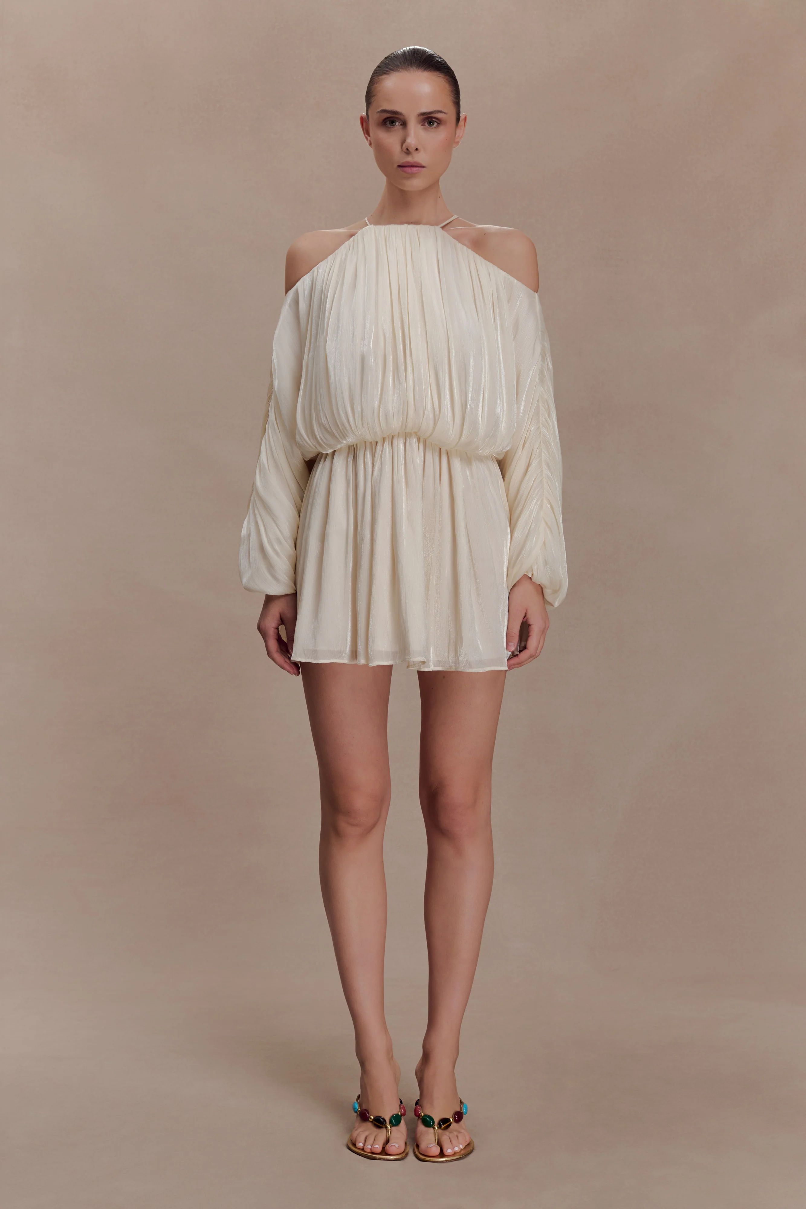 Minna Halter Mini Dress - Opal White - Image 5