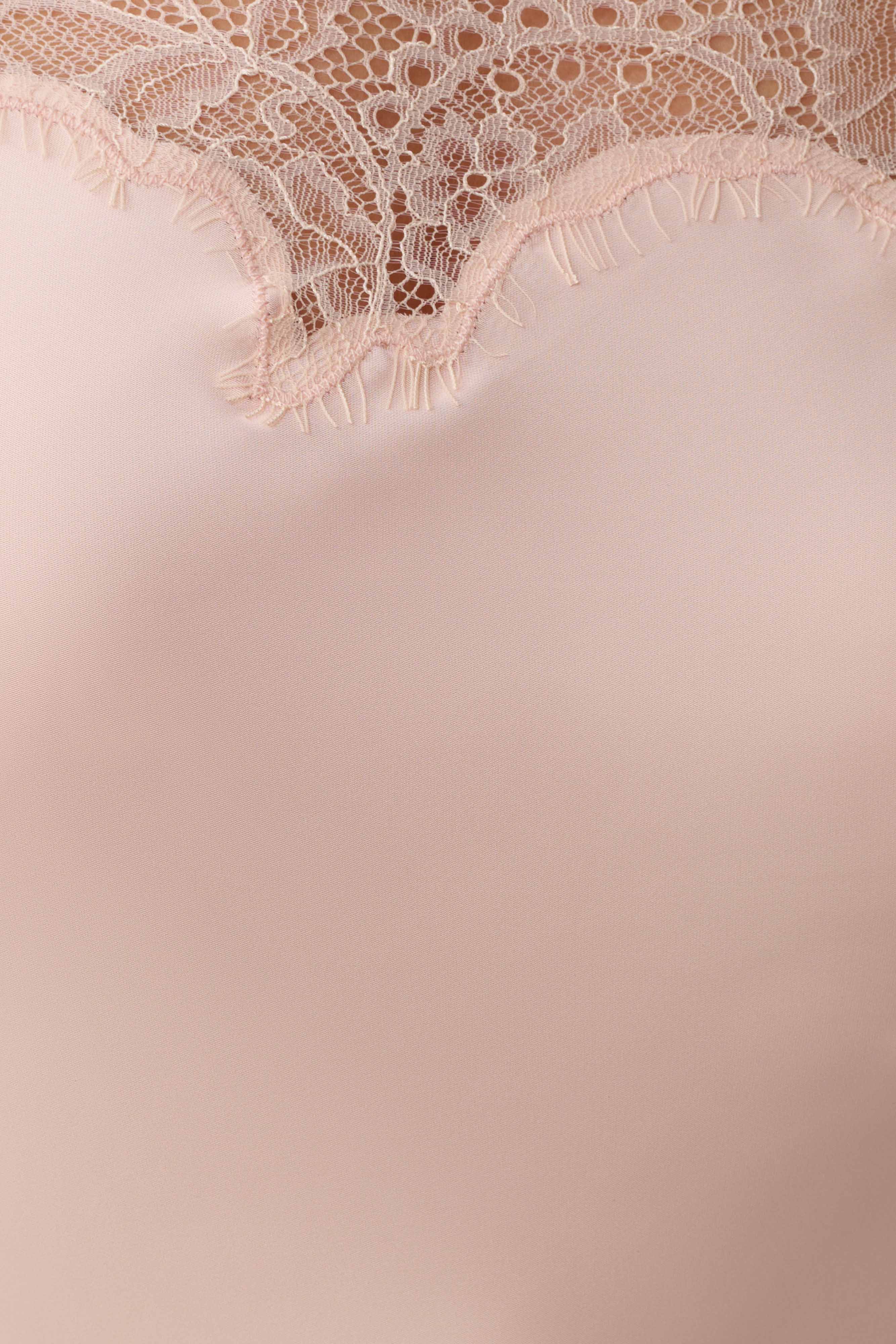 Miriam Satin & Lace Camisole - Peach - Image 9