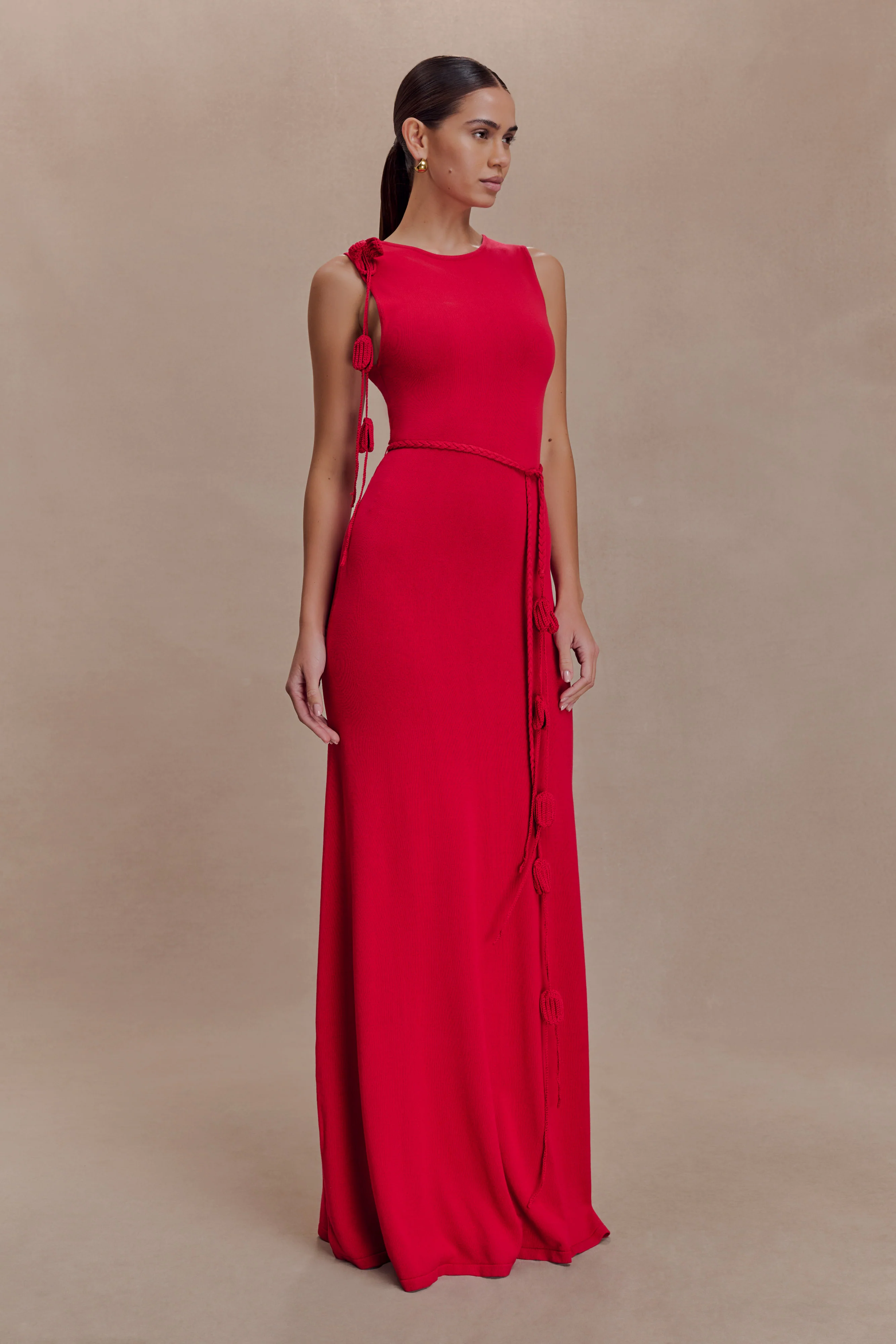 Monay Tulip Maxi Dress - Raspberry - Image 3